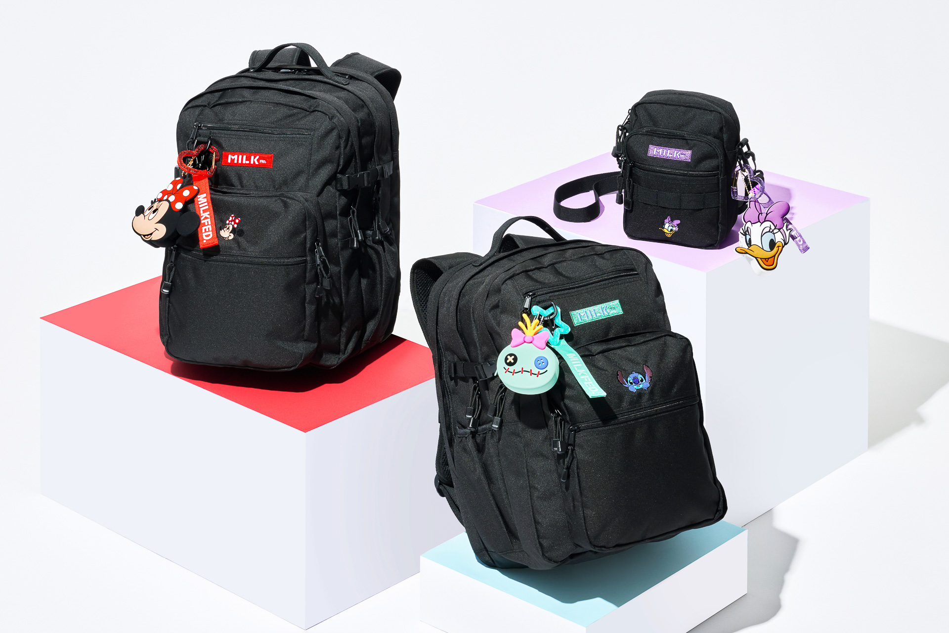 ディズニーストアからMILKFED.との共同企画アイテムとしてバックパックなどが発売