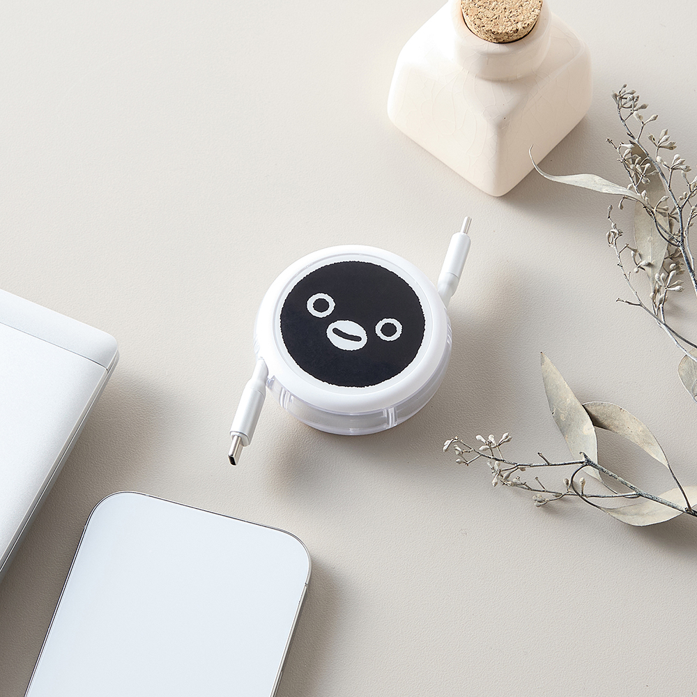 PD60W対応 USB2.0 リール式 Type-C ケーブル「Suicaのペンギン」（3290円）