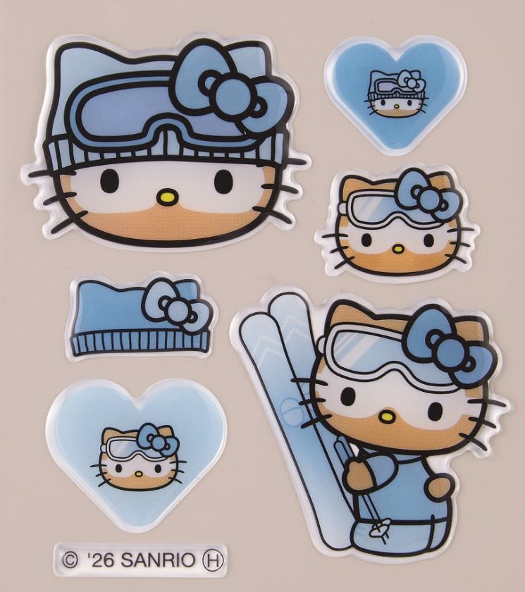 水色のぷっくりシール6枚入り。増刊号と色・サイズ違い