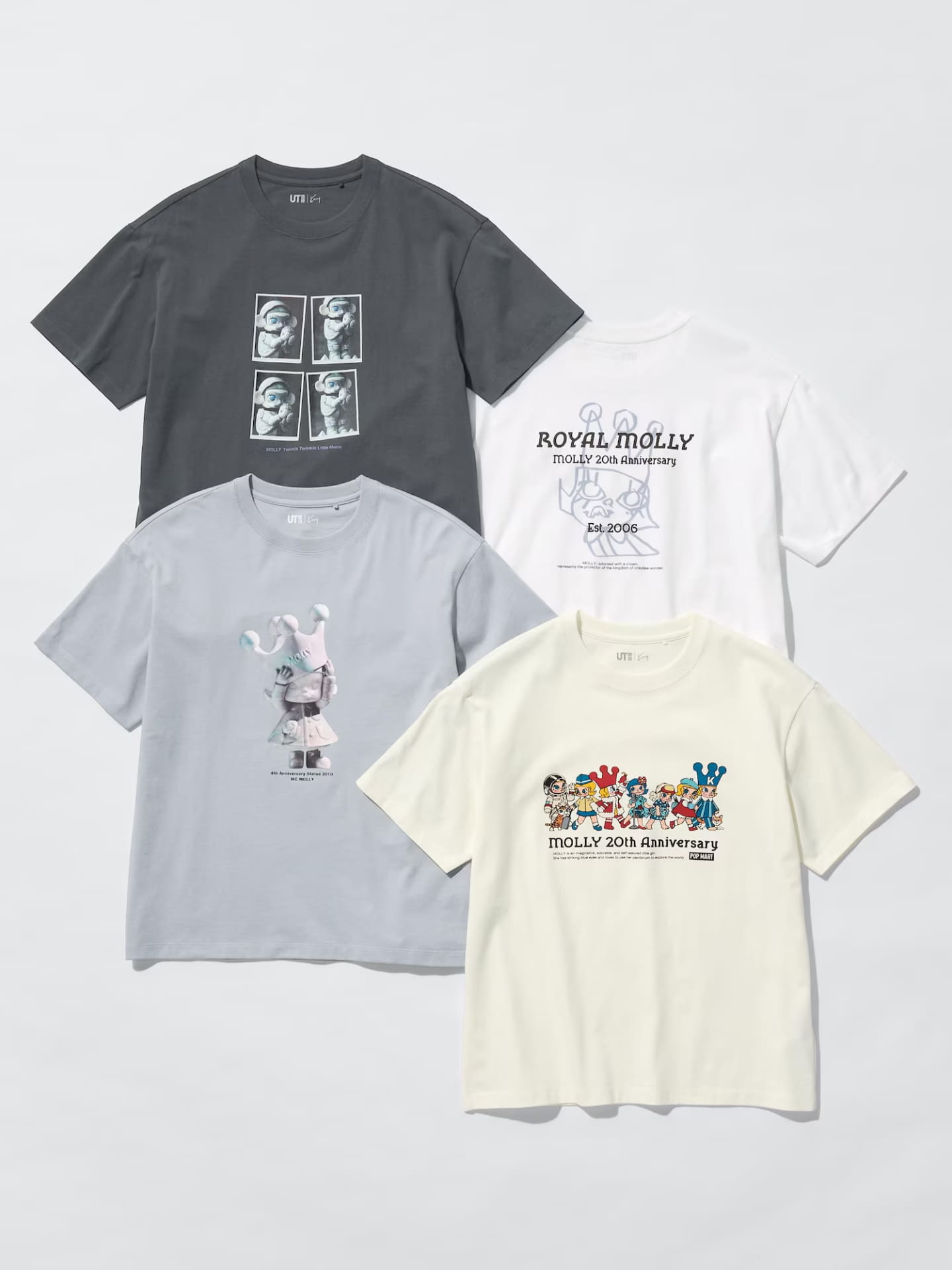 ラブブとともに「POP MART」で人気を博す“モリー”をデザインした新作Tシャツ（全4種）