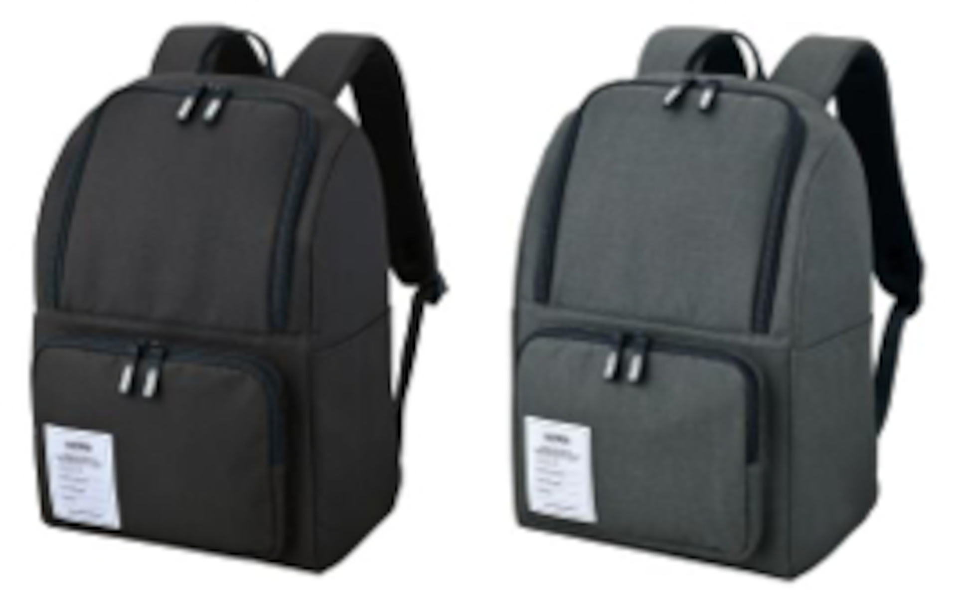 コンパクトで日常使いしやすい容量16Lの「保冷バックパック（RFP-016）」。左からオールブラック、ダークグレー