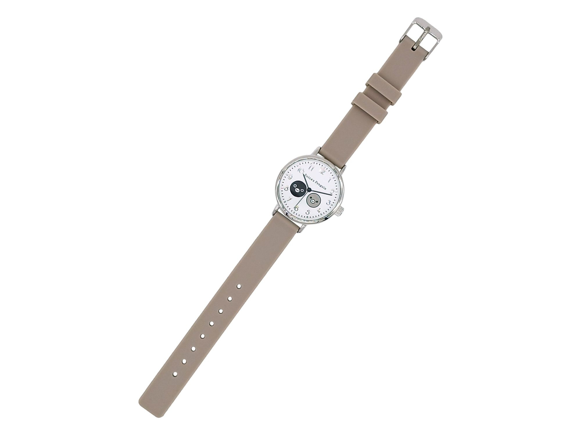 「Suicaのペンギン ラバーウォッチ（モカ）」のデザイン