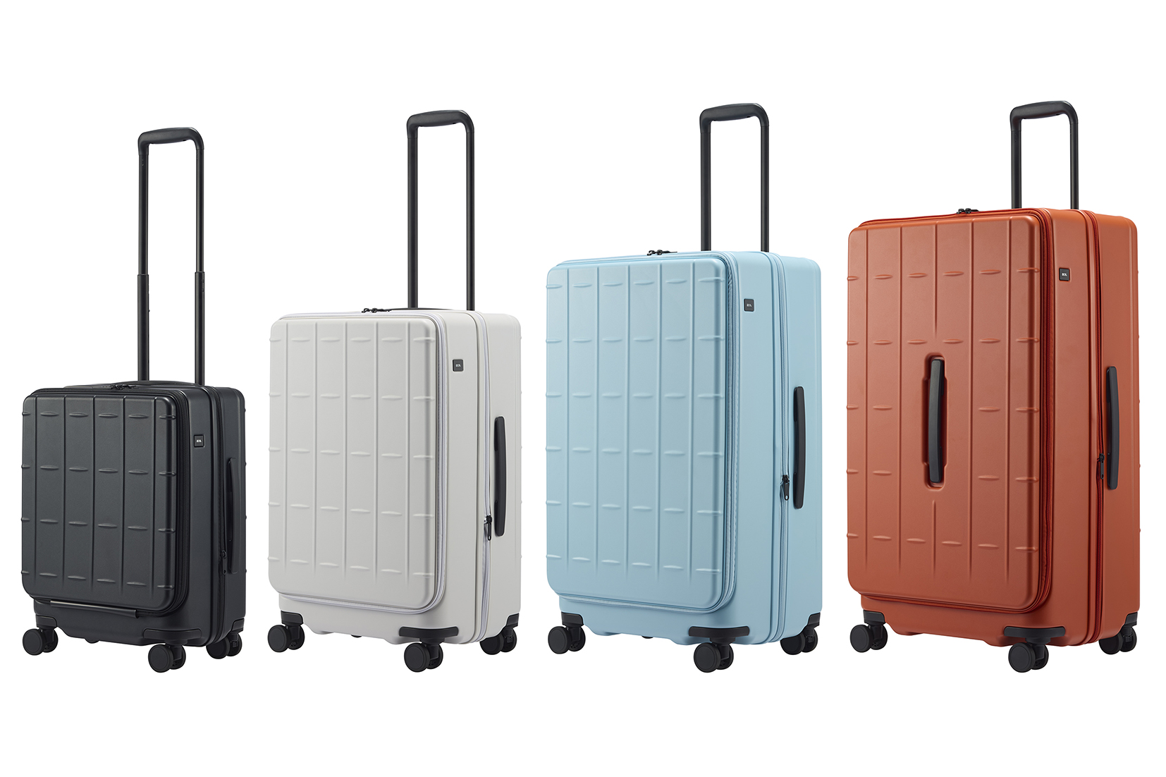 左から09071（ブラック）、09072（アッシュホワイト）、09073（スカイブルー）、09074（オレンジ）