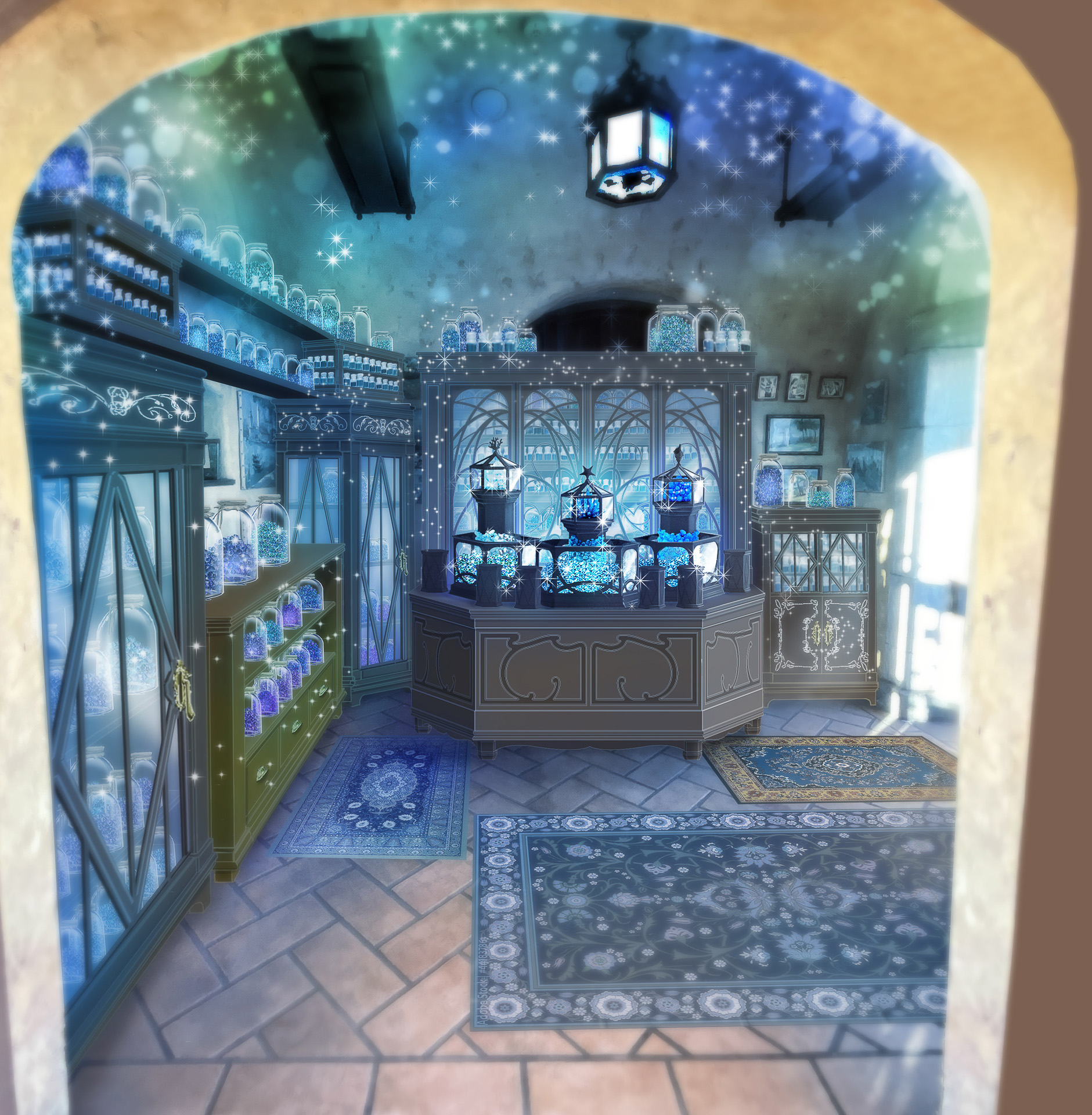 「リメンブランツェ」にて会計後、となりの空間でストーンを選べる