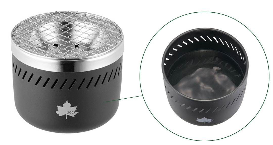 水冷式構造のため熱の伝わりを抑えられ、本体が熱くなりにくい