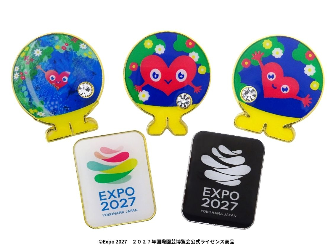 胸元やバッグのアクセントとして楽しめる「GREEN×EXPO 2027」ピンズが発売