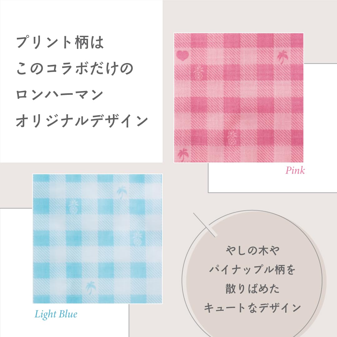 本コラボのためにロンハーマンがデザインしたプリント柄。さりげなくヤシの木やパイナップルを散りばめている