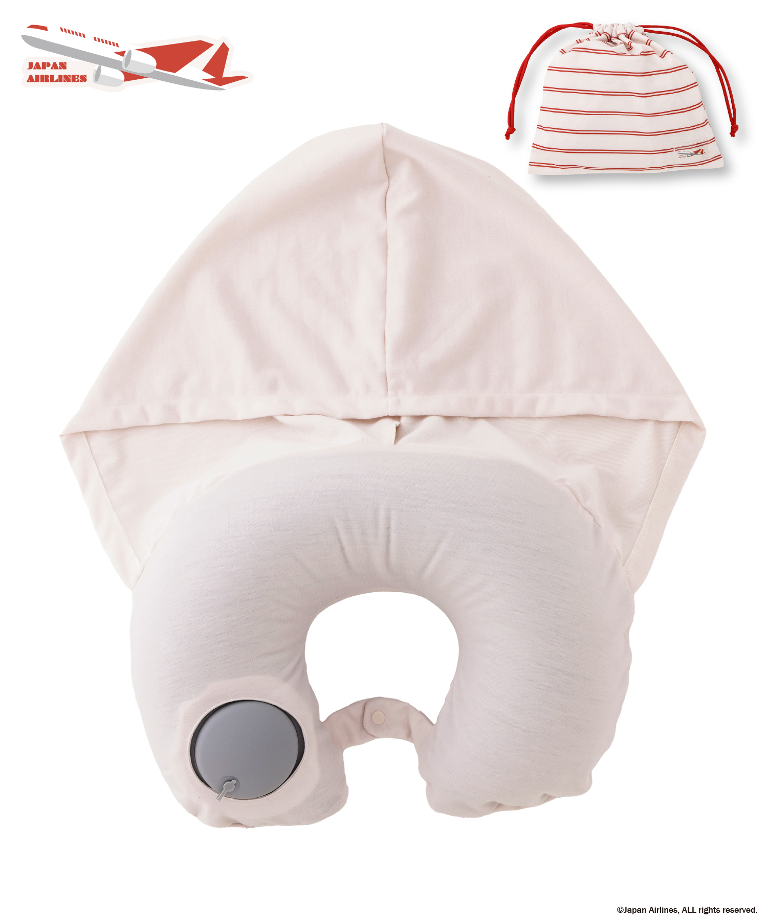 フードつきネックピロー