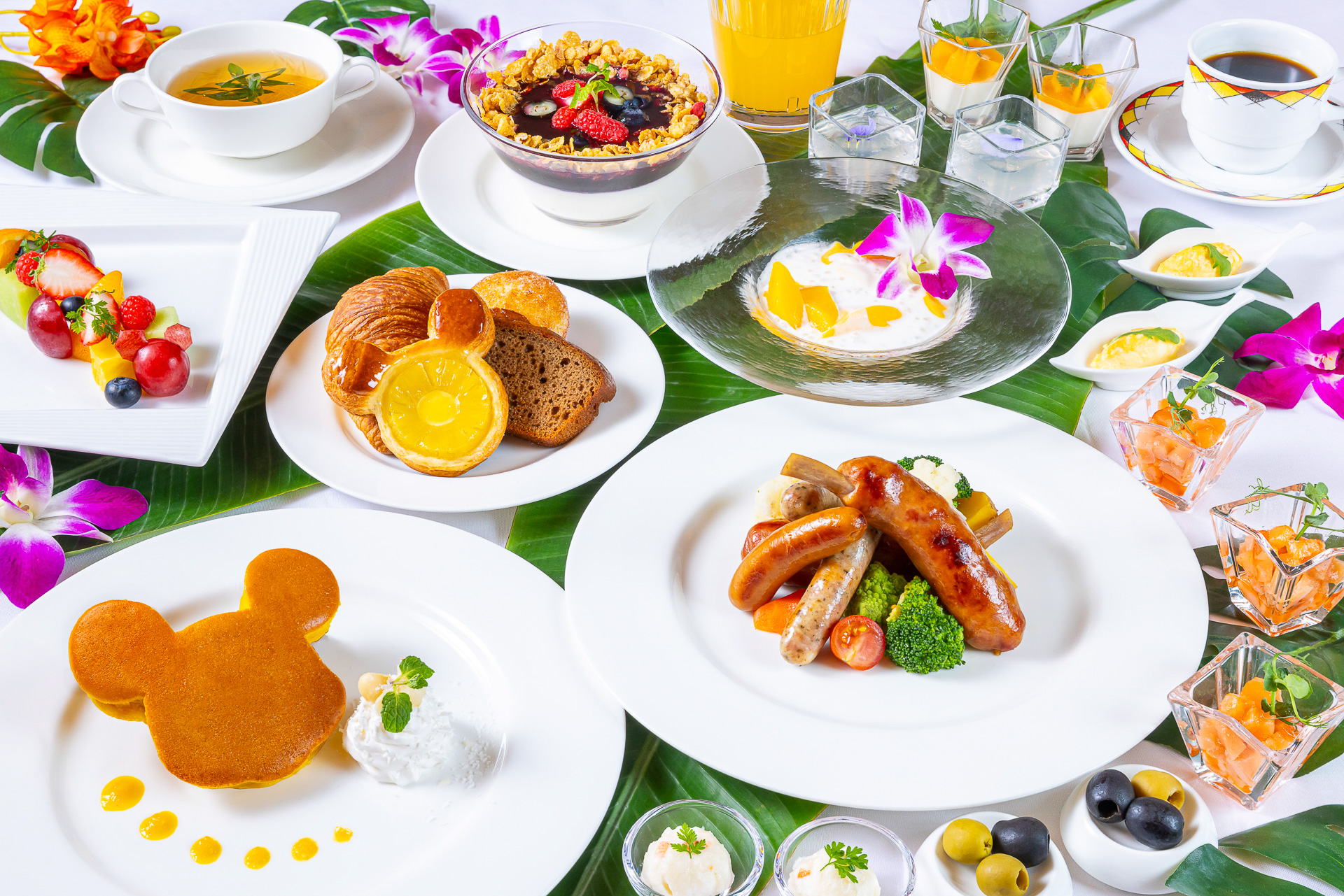 ハワイアンスタイル・ブレックファストブッフェ with スティッチ グリーティングの様子