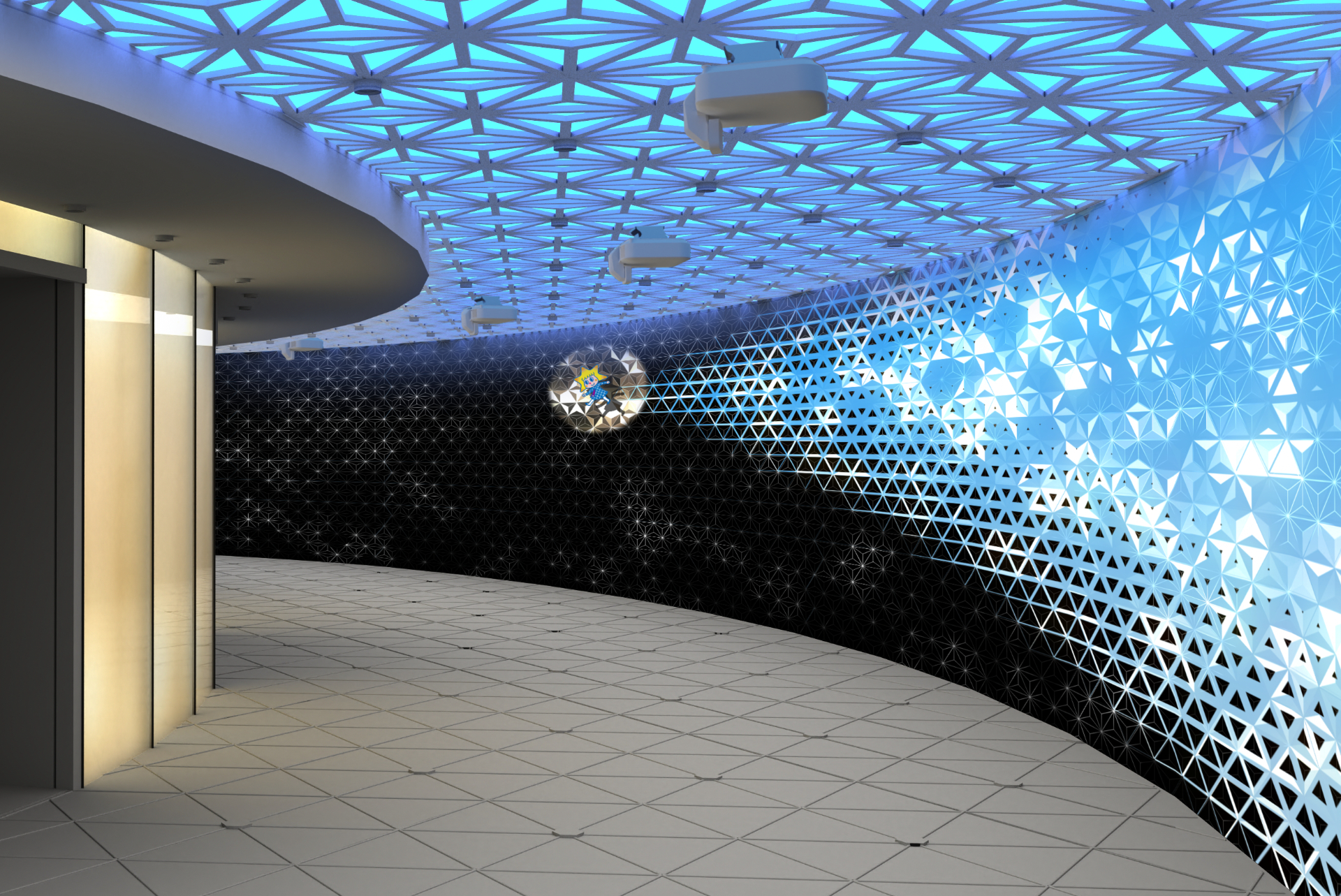 The area in front of the Tembo Shuttle after the new visual installation