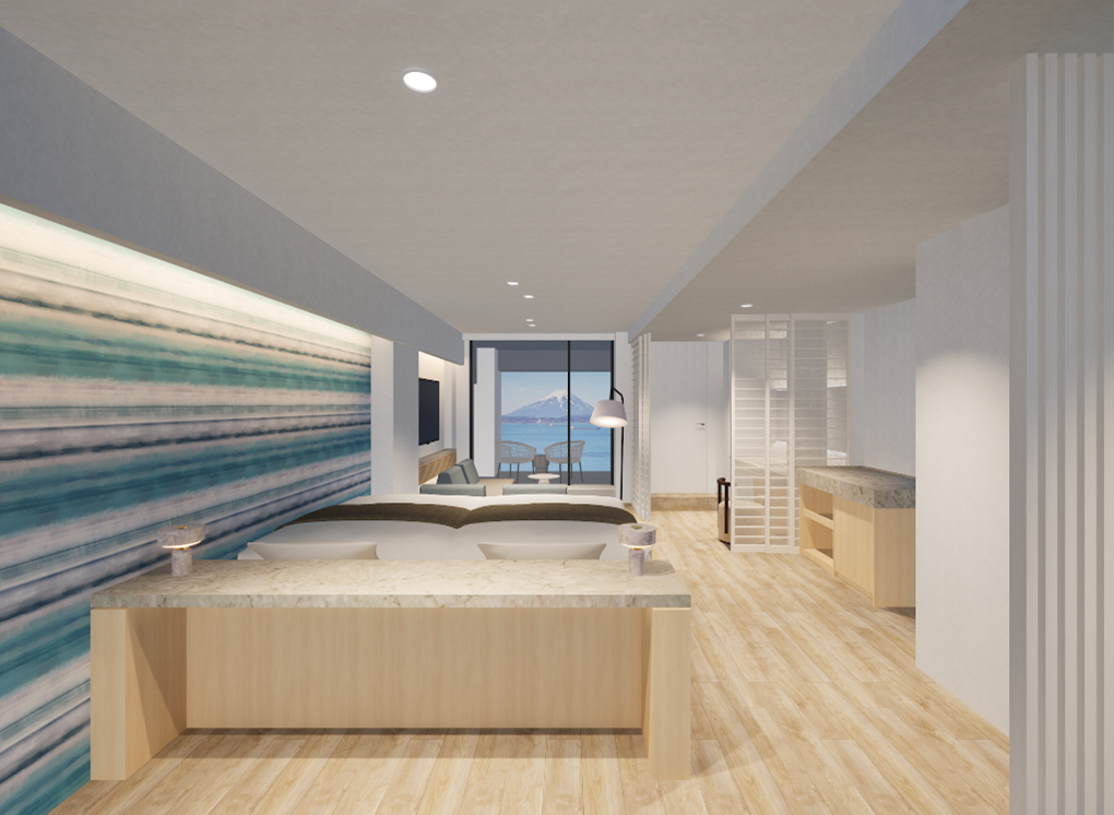 龍宮城スパホテル三日月の宿泊施設が客室リニューアル。画像は「富士見亭」に新設したコンフォートルーム