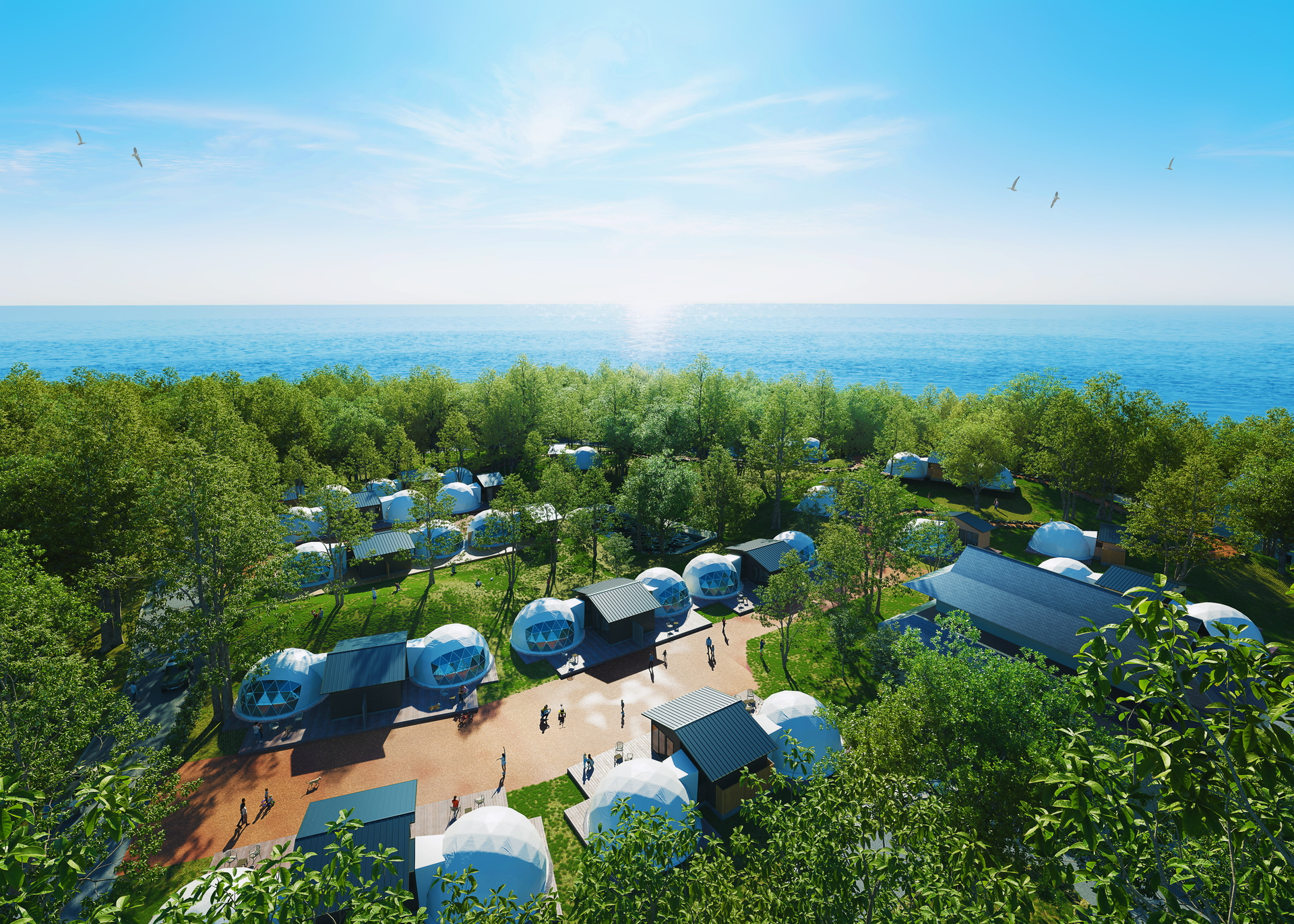 春からは温泉とグランピングの両方をリゾート内で楽しめる