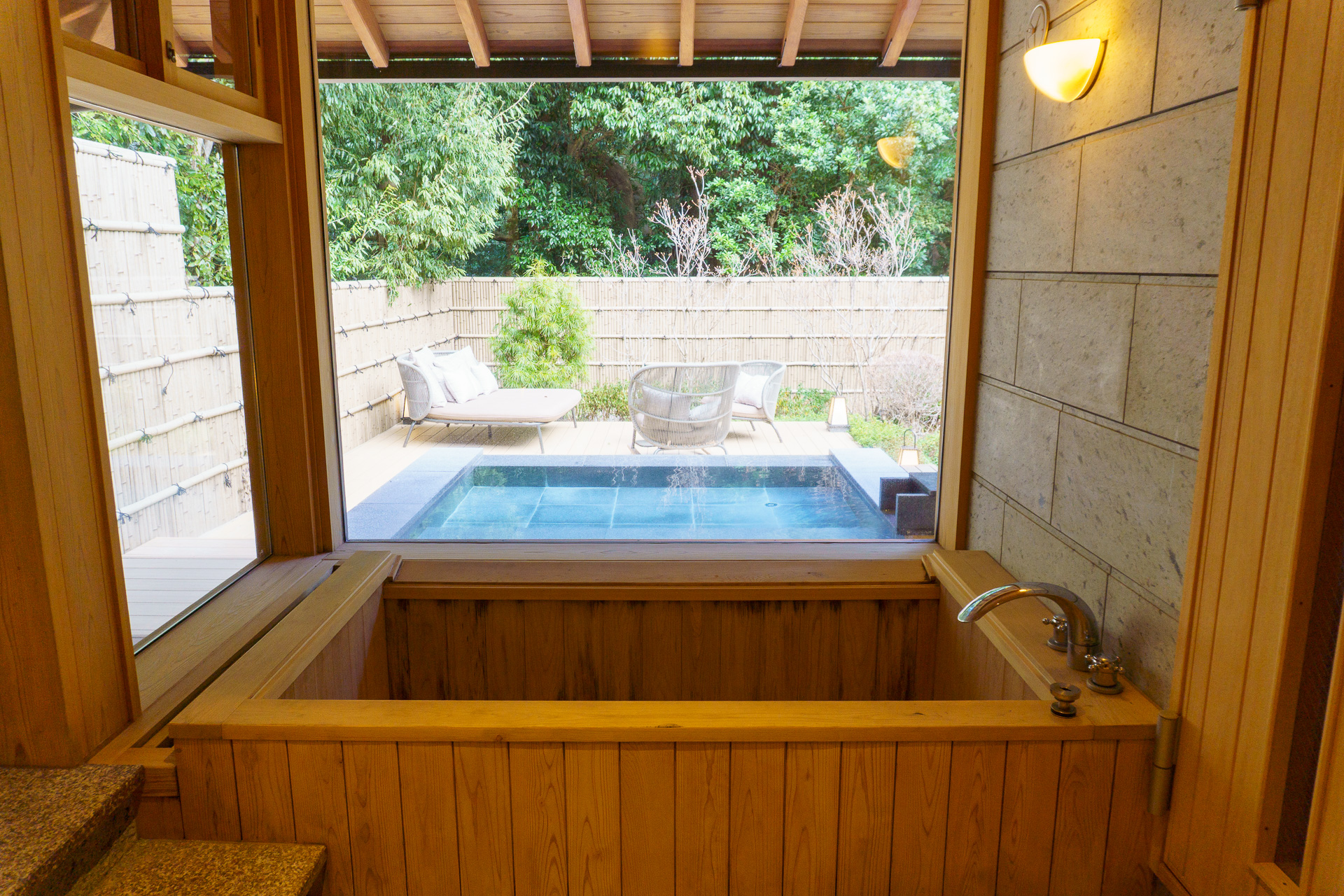 専用サウナ付きの客室風呂