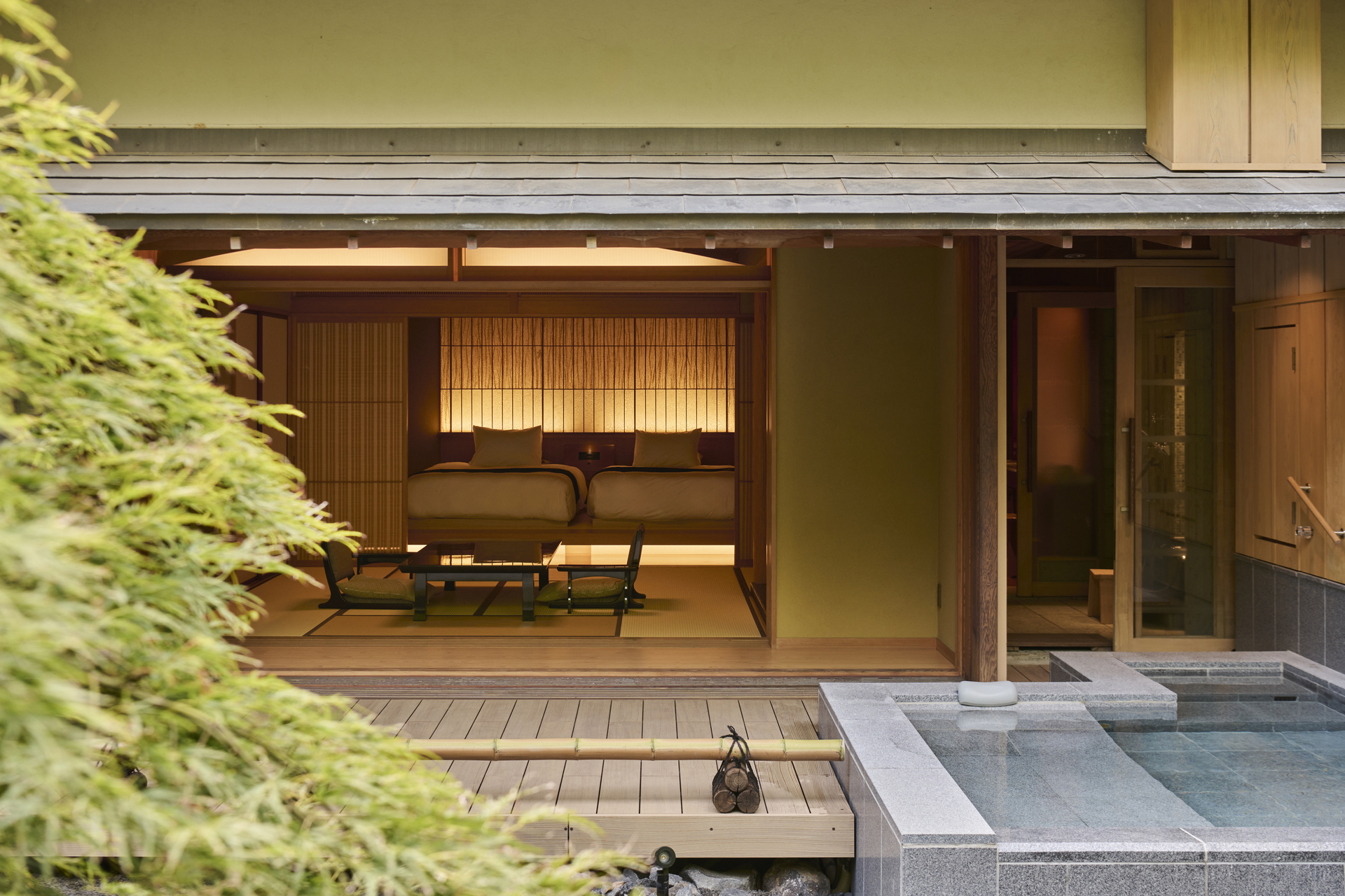 1階の部屋からは広々としたお庭が眺められるので、宿泊料金は2階を5000円安く設定しているとのこと（写真提供：カトープレジャーグループ）