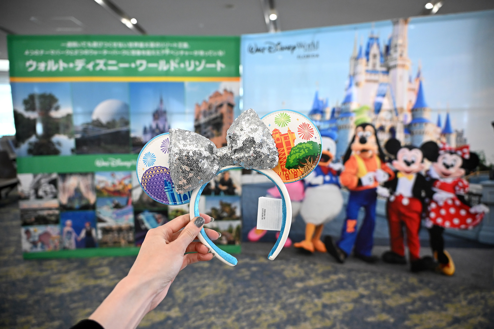 エプコットやタワテラなどが描かれたカチューシャ