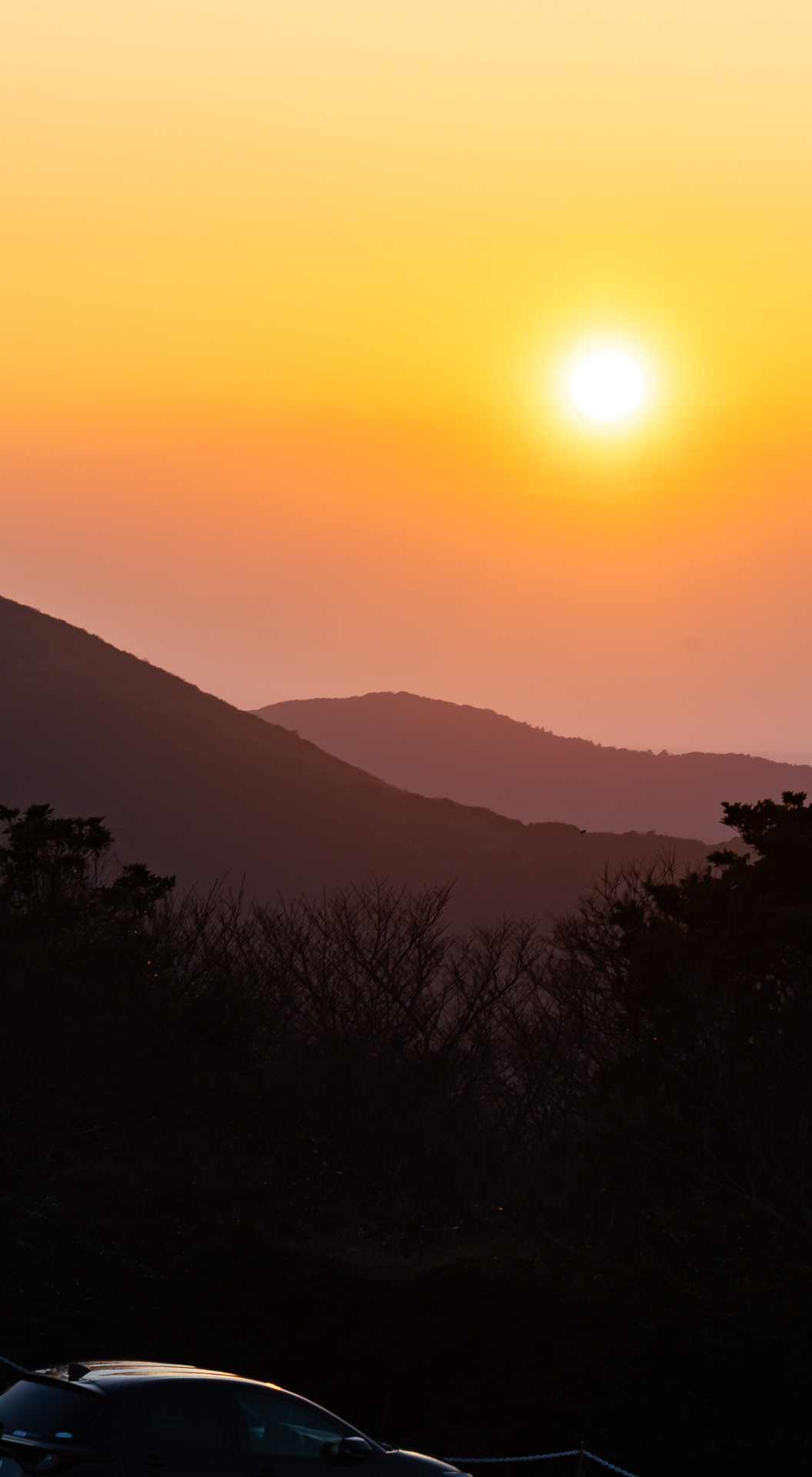 美しい夕景に出会うことができた