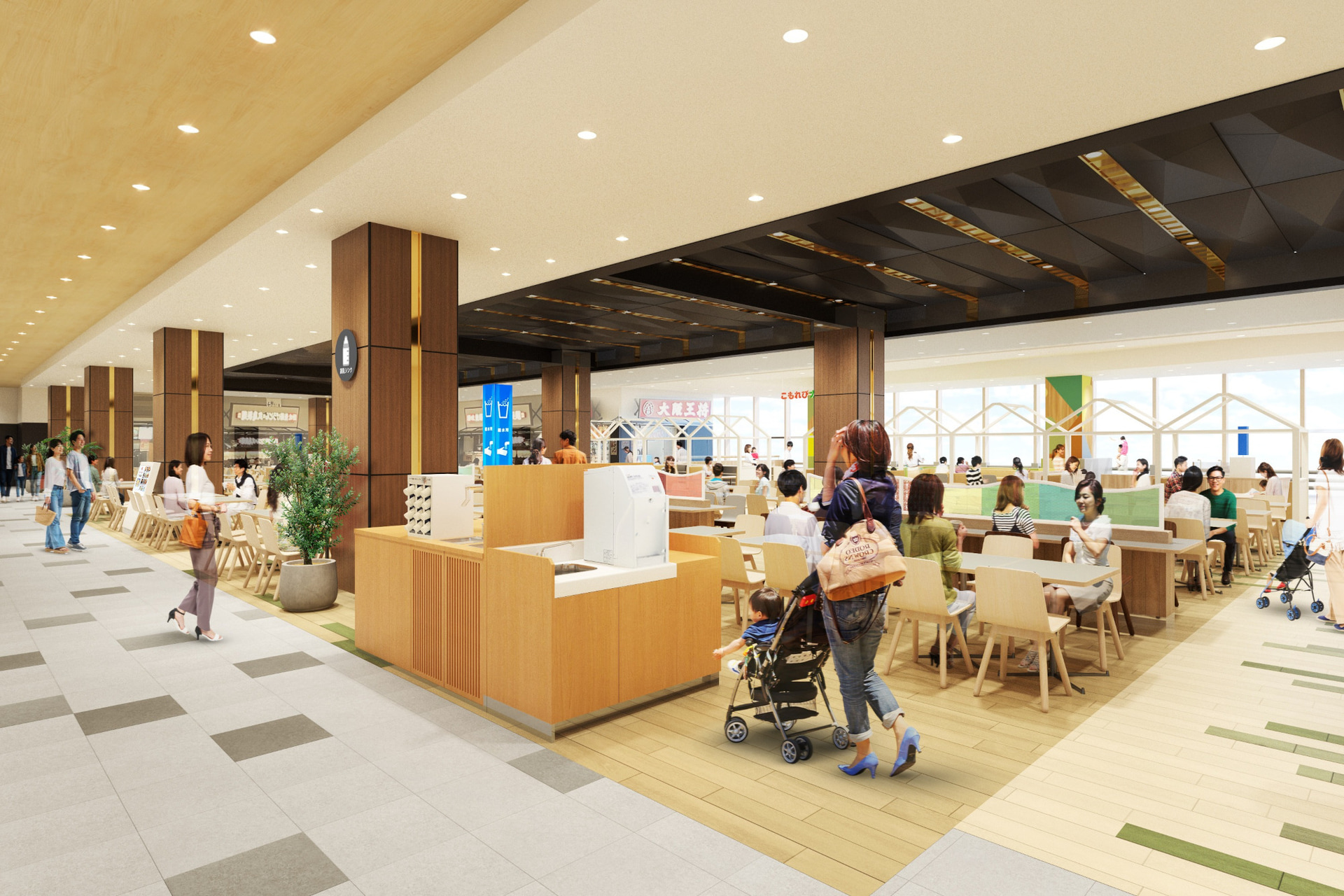 フードコート中央エリア