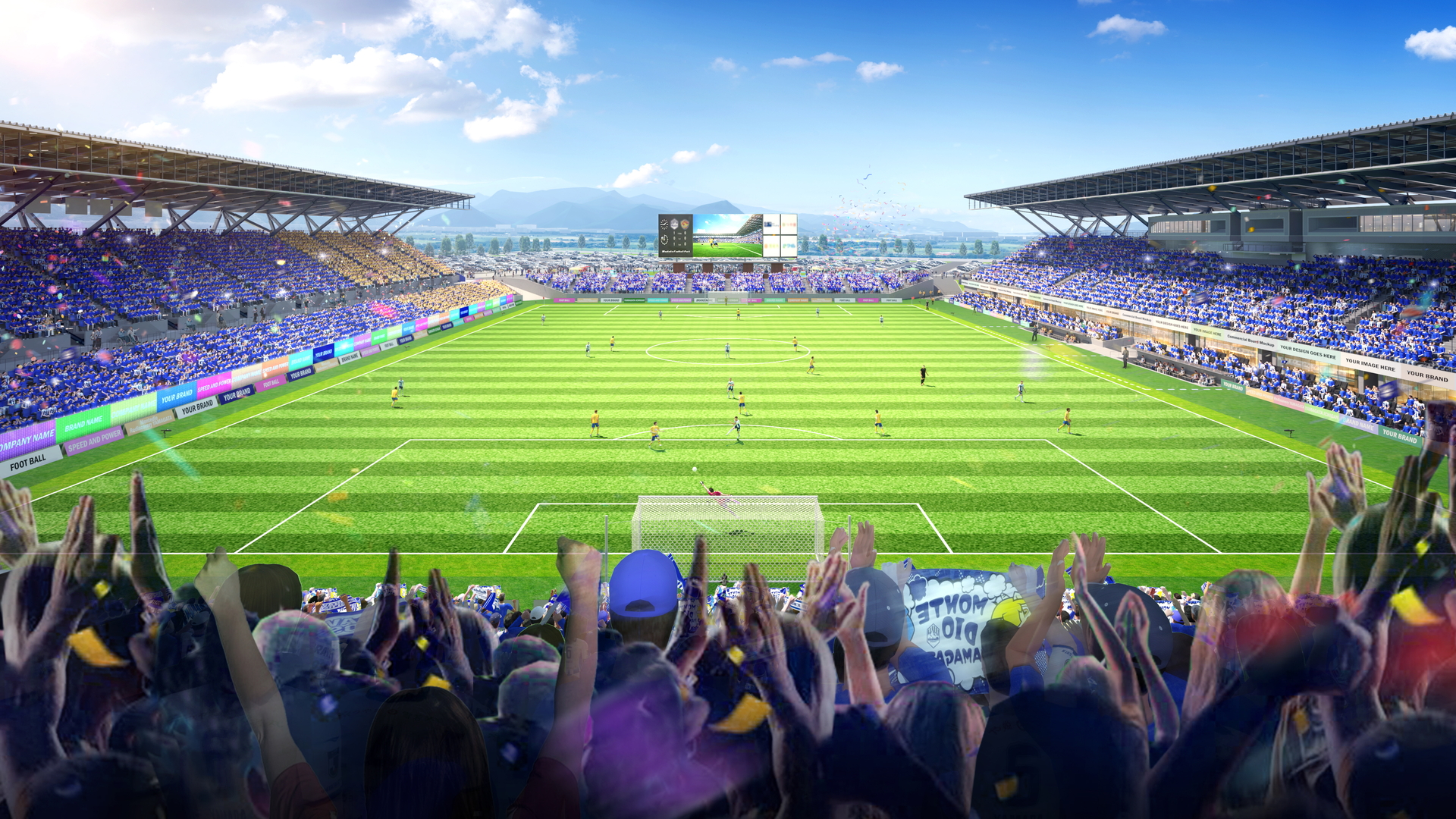 スタンドの完成予想図