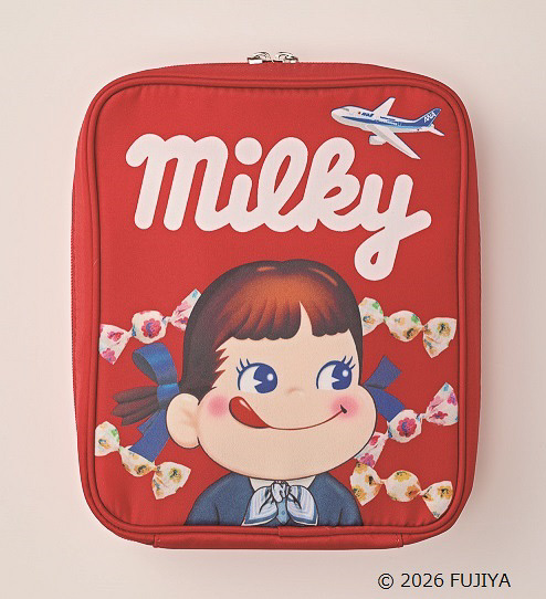 「PEKO for ANA milky 仕切りポーチ」（3300円）