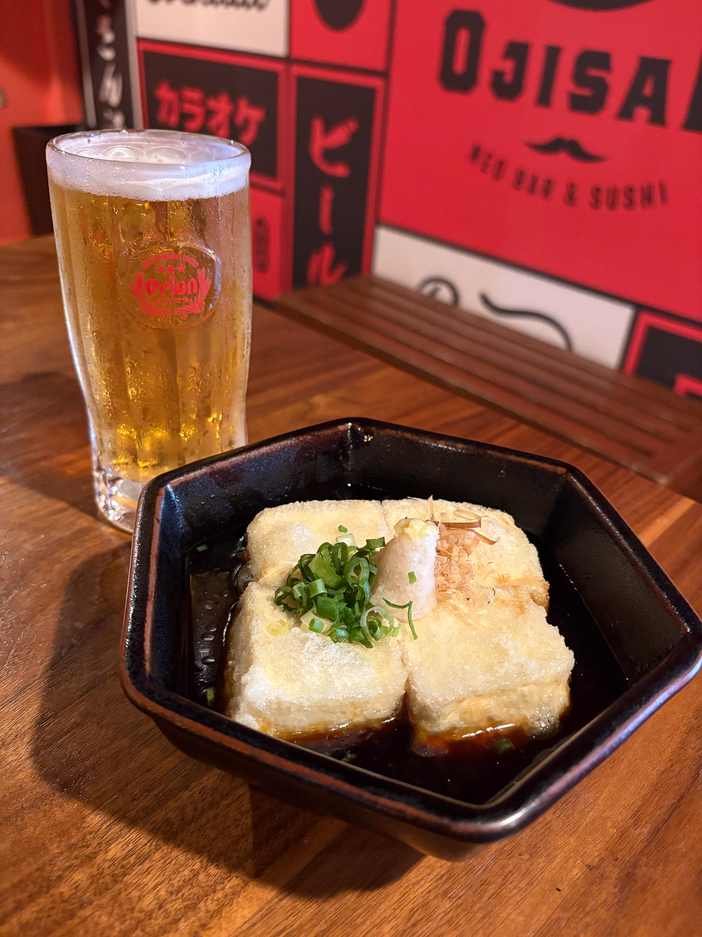 揚げ出し豆腐（8ドル）はランチも夜もオーダー可