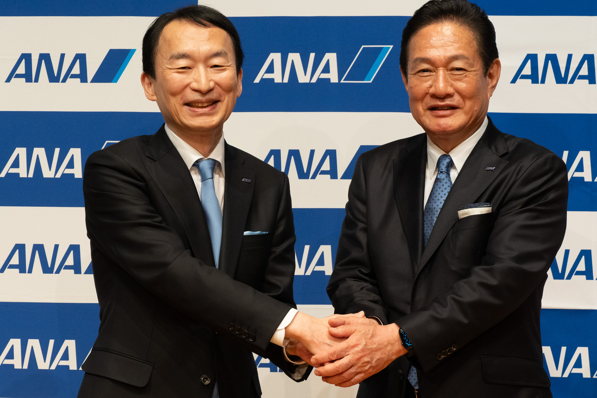 ANAが社長交代会見を開いた