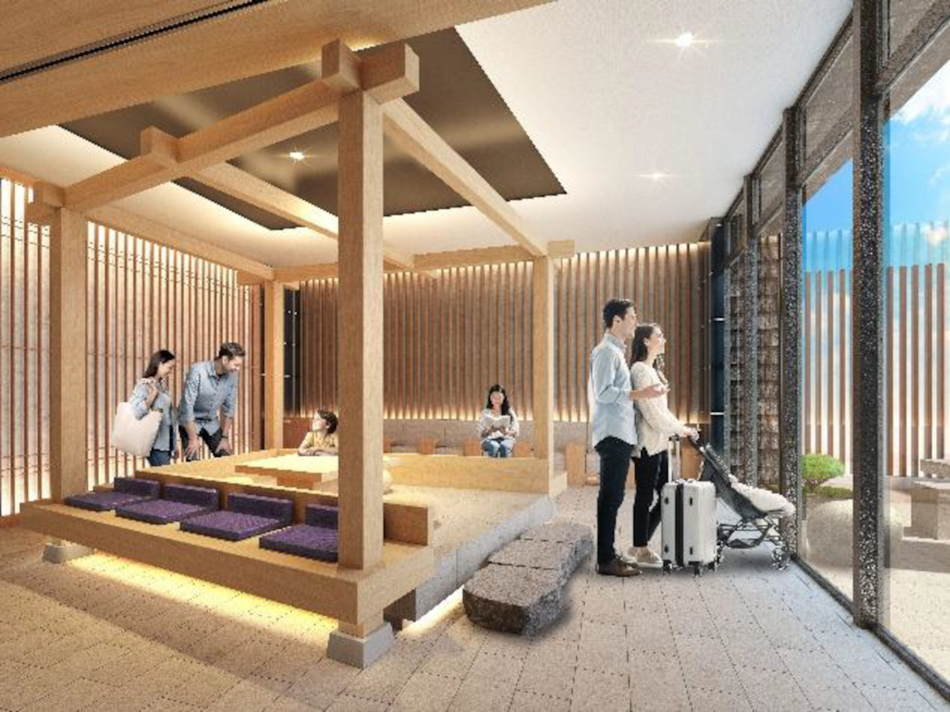 「MIMARU 大阪 難波 STATION ANNEX」ロビー