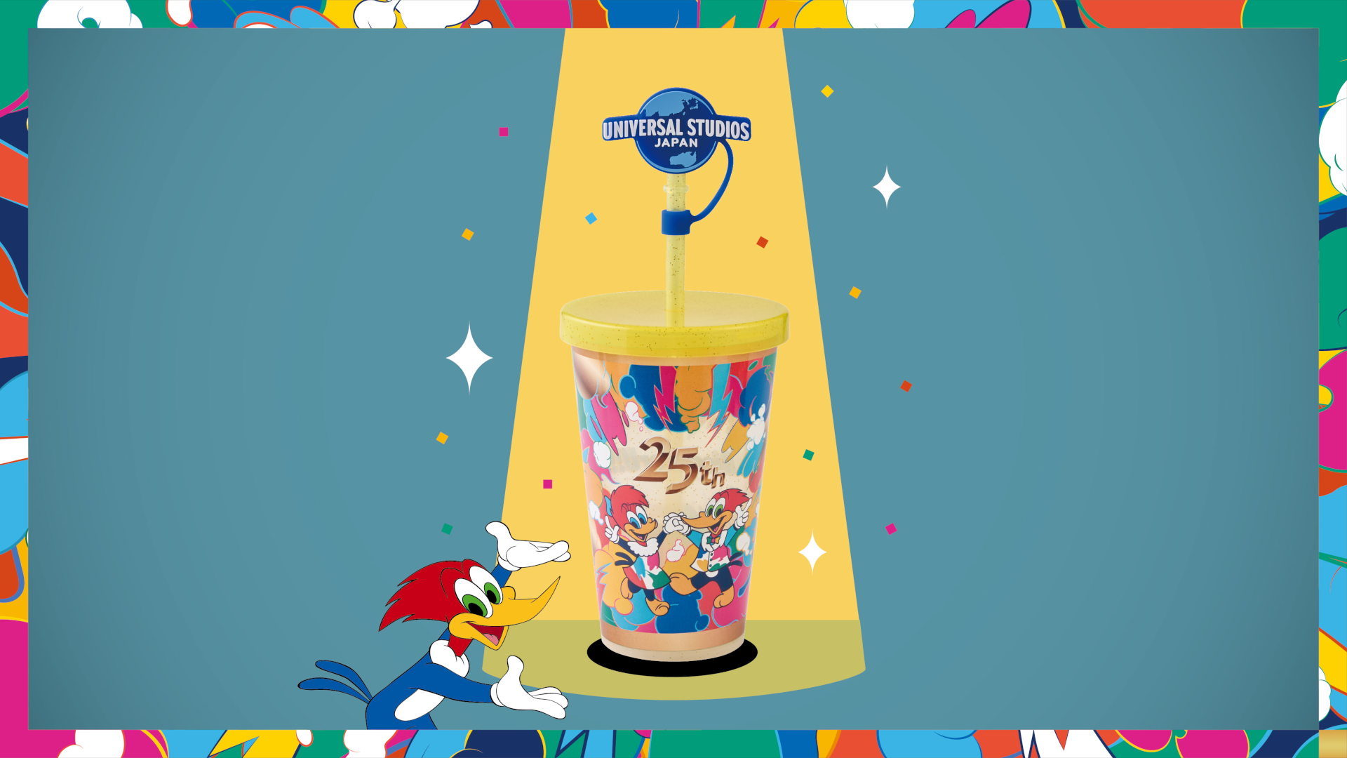 25周年アニバーサリー・ドリンクカップ（1800円、画像提供：ユニバーサル・スタジオ・ジャパン）