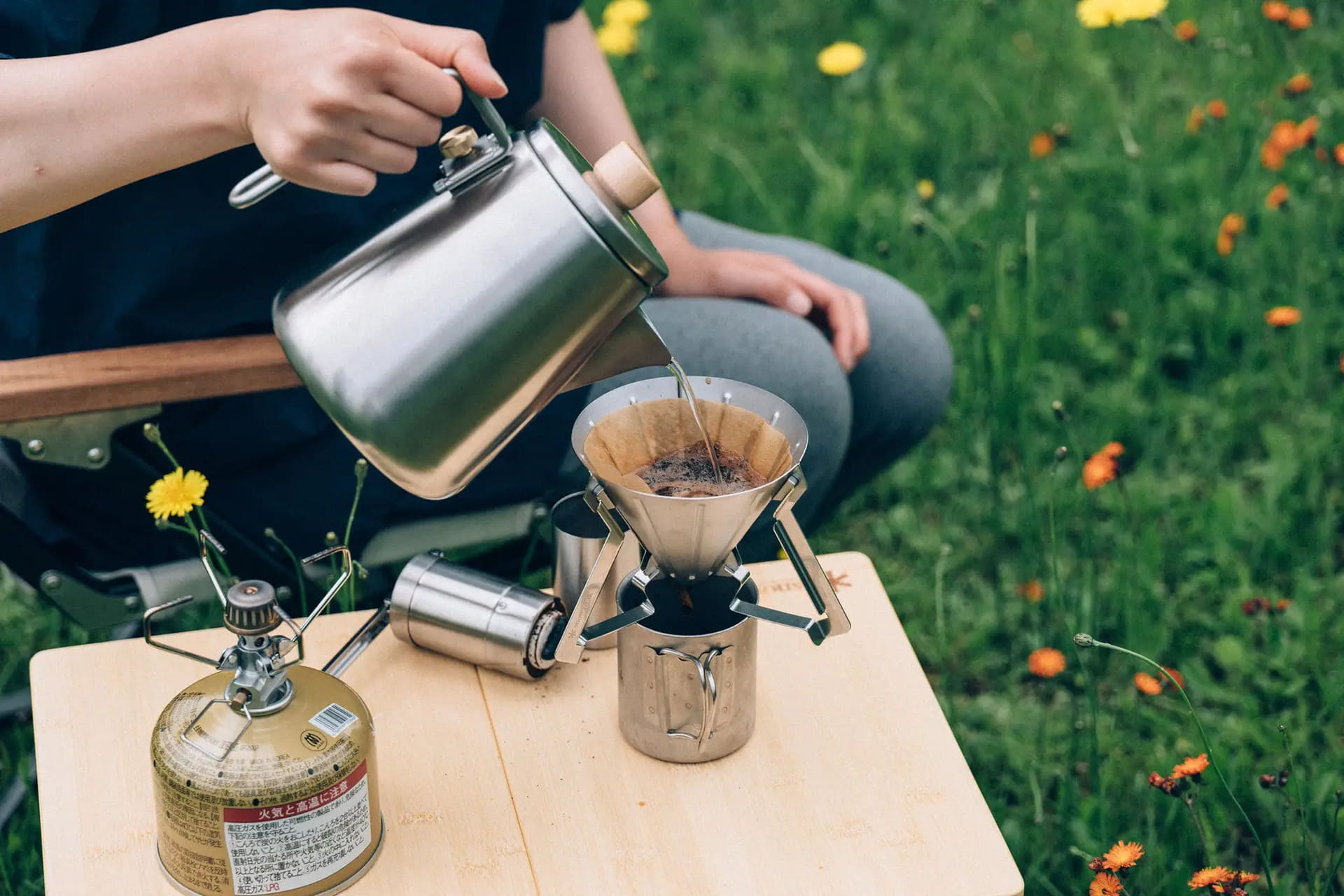 コーヒーのドリップ体験も