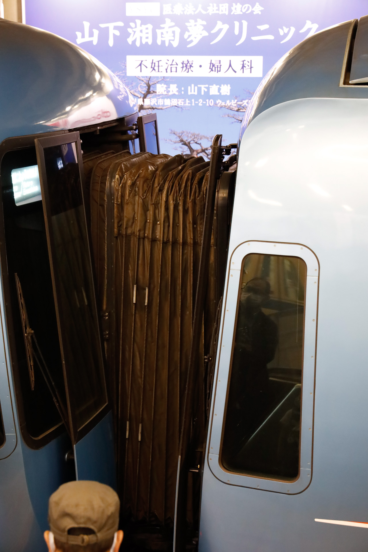 小田急ロマンスカーもちゃんと幌をつないで通路を渡してくれるので、編成間の行き来は可能