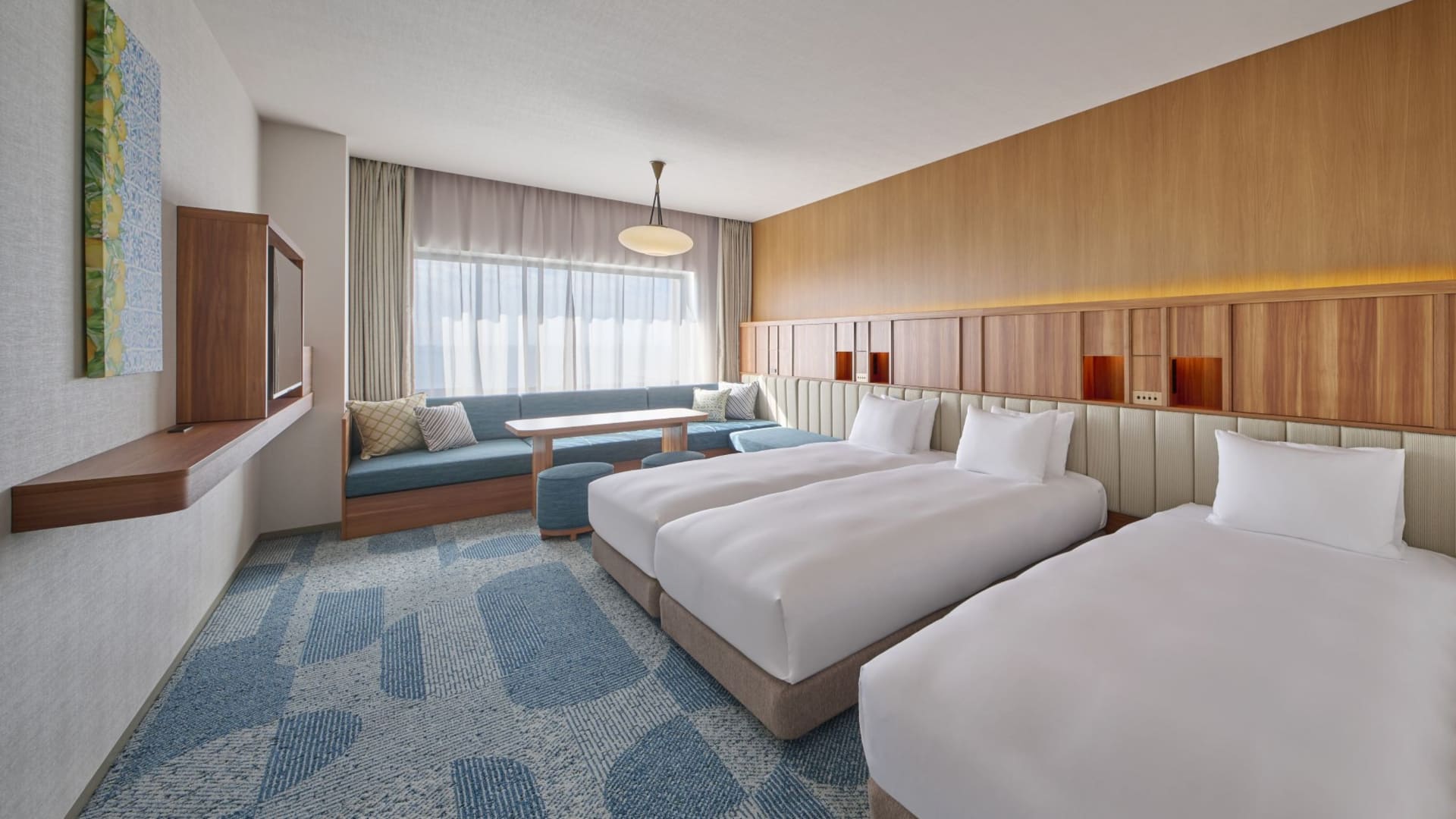 スタンダードフロア「ギリシャブルー」（写真はスーペリアトリプル）