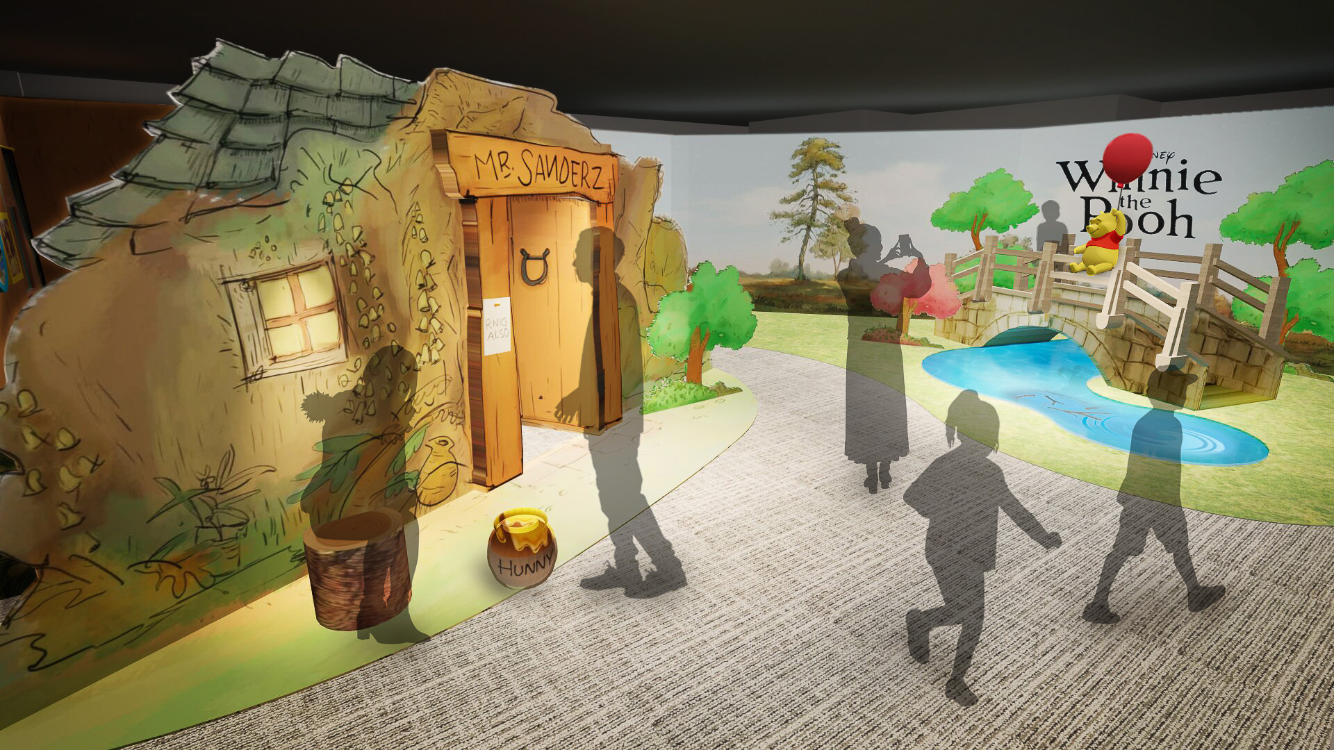 松屋銀座「原作デビュー100周年記念 くまのプーさん展」会場イメージ