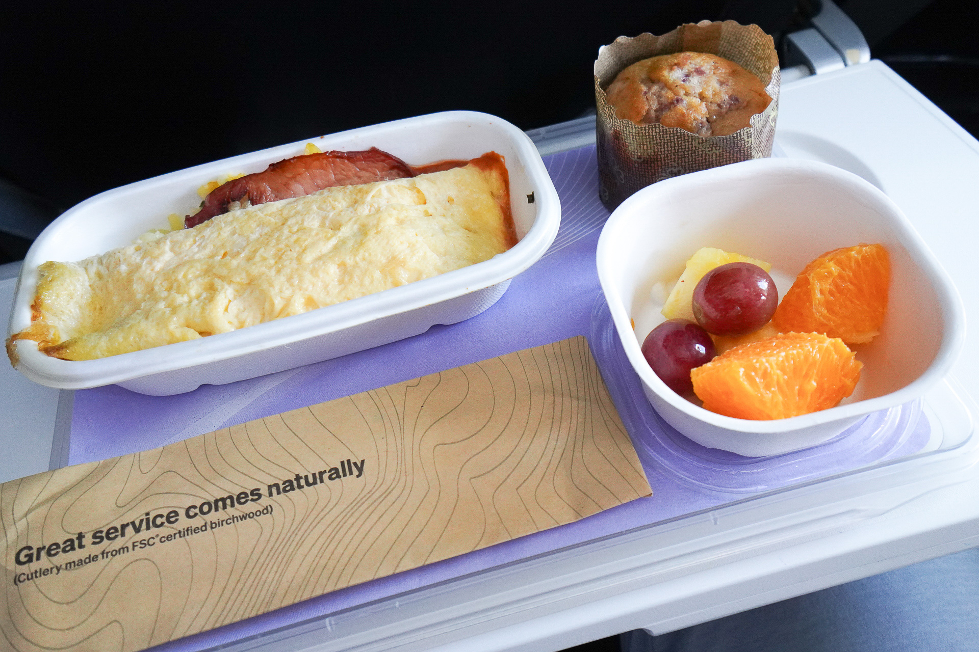 機内で提供された軽食