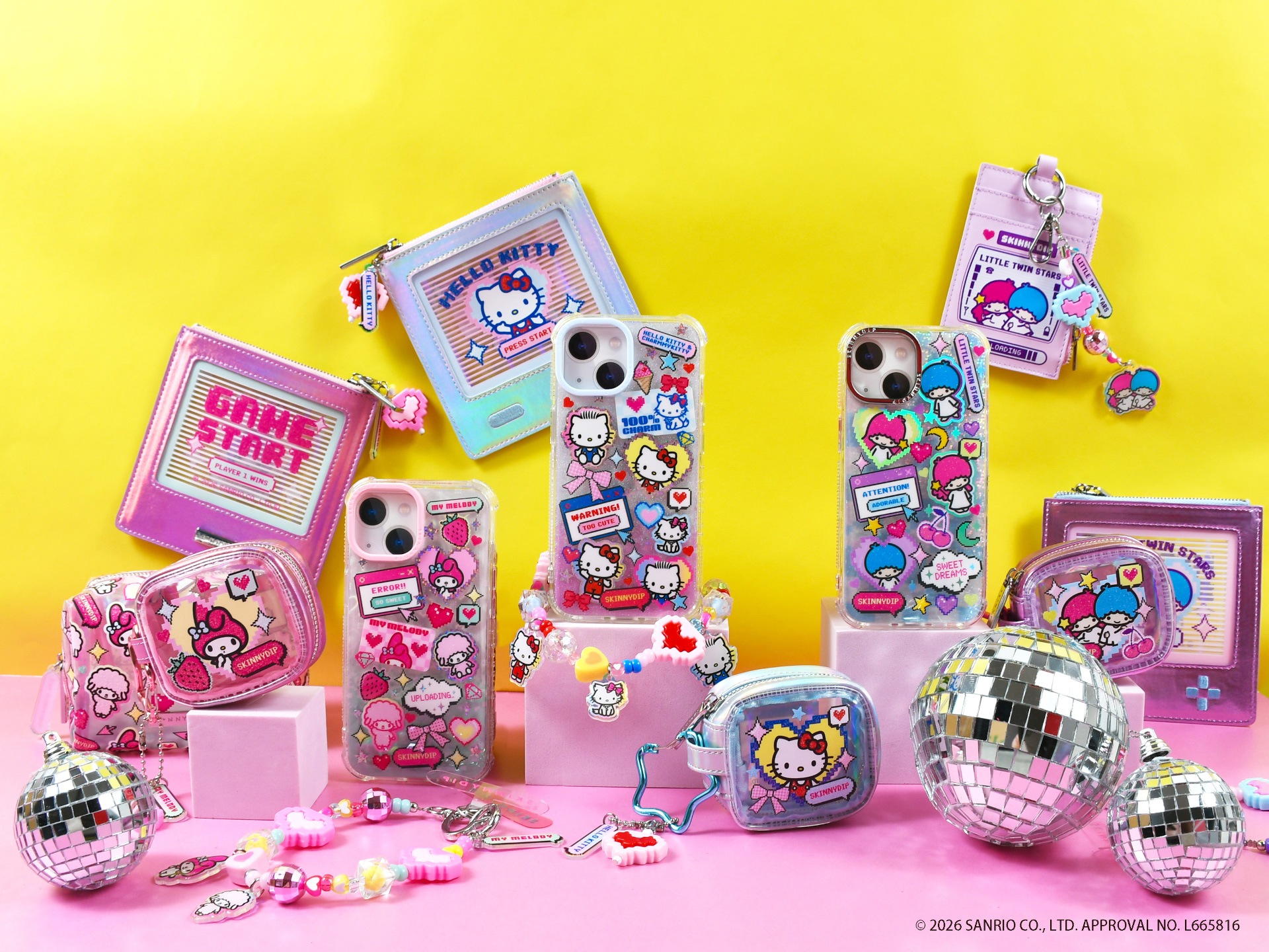 SKINNYDIP LONDON×サンリオ、日本限定モバイルアクセサリーをPLAZAで先行発売