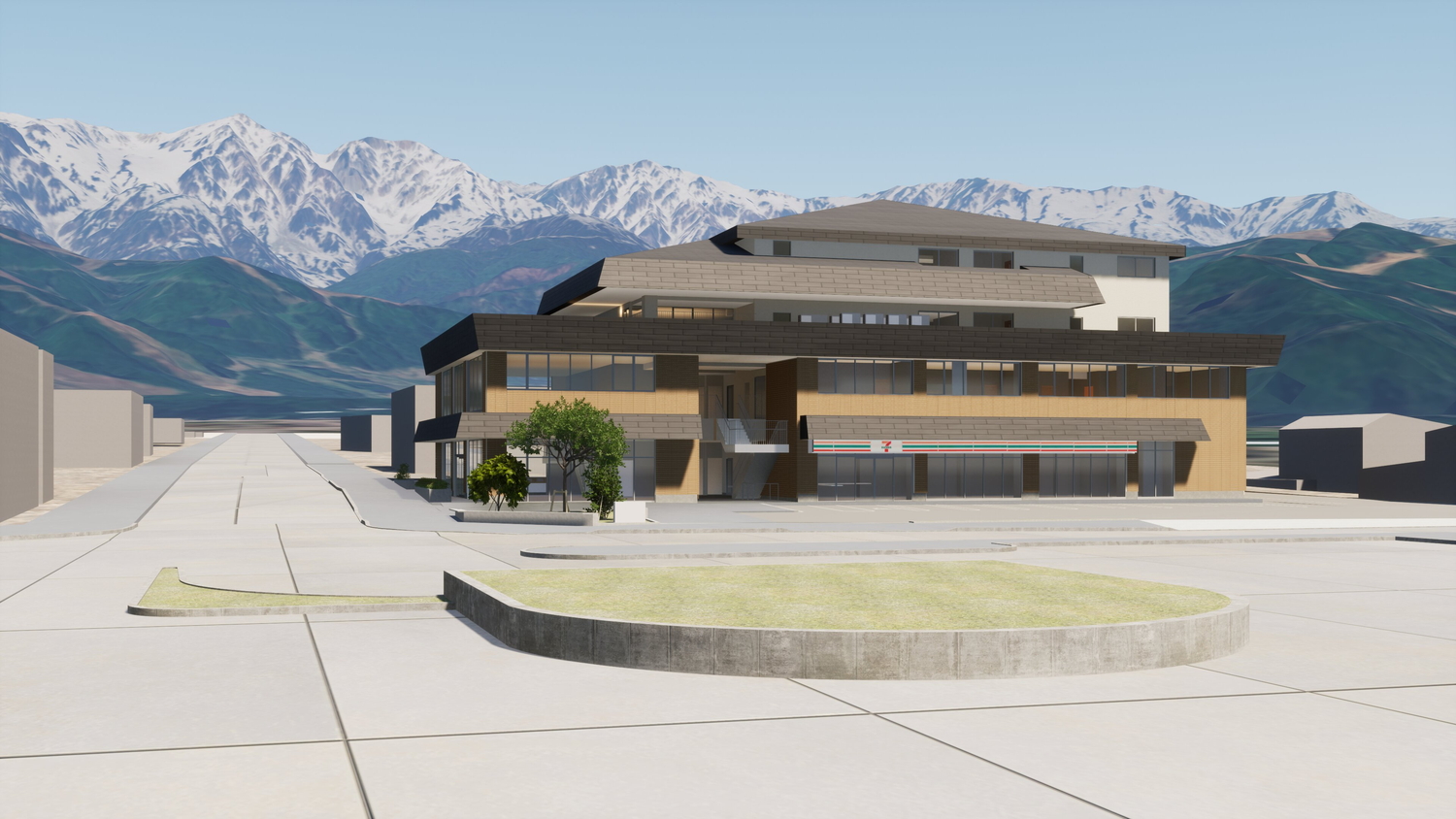 JR白馬駅前に2026年冬の竣工を予定する「HBCビル」