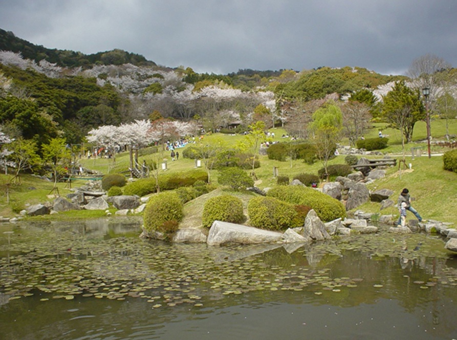 第7位の長崎道 金立ハイウェイオアシス。金立公園と一体化した施設で、広大な敷地では四季折々の自然や草スキー、BBQも楽しめる
