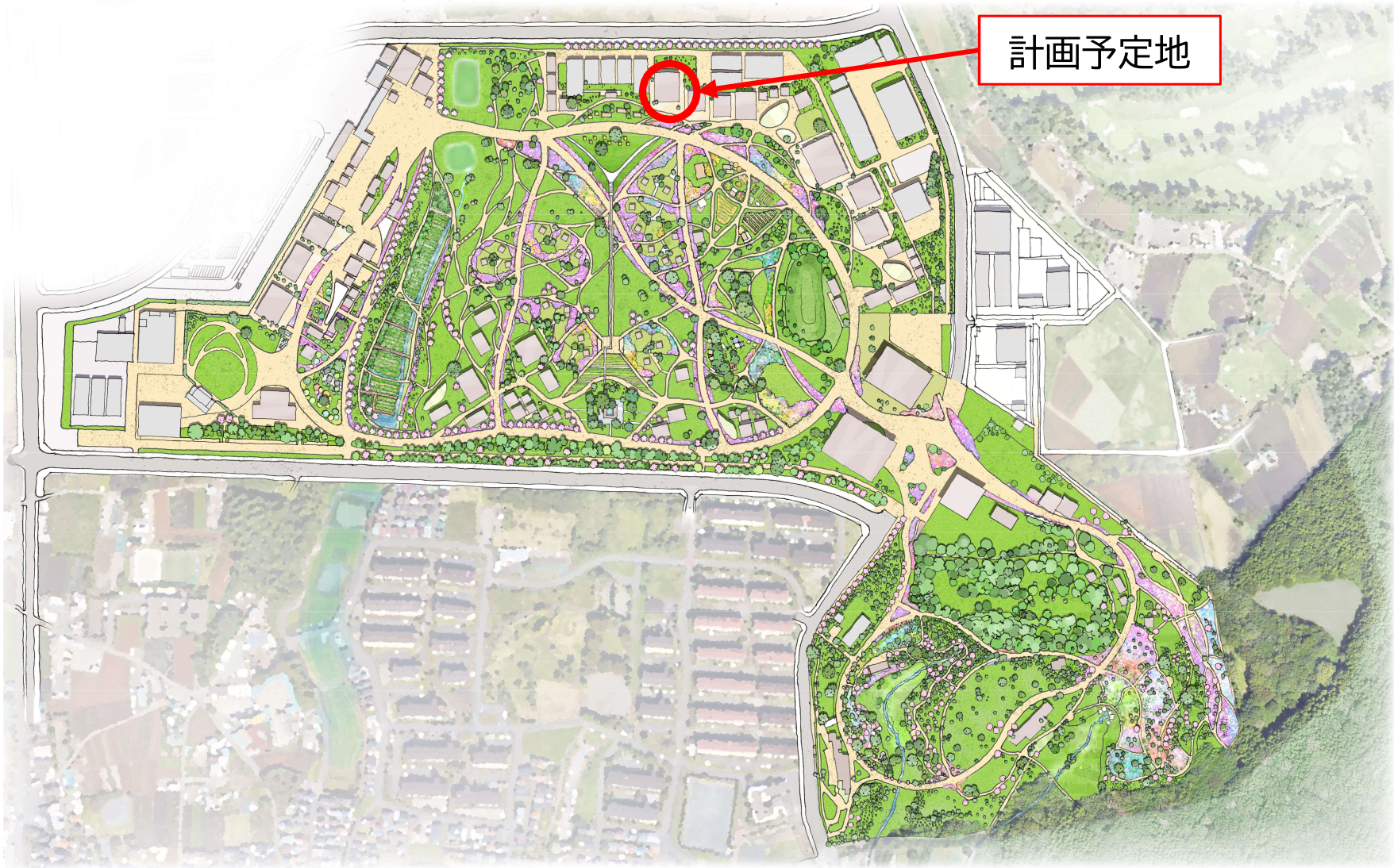 神奈川県出展エリアの計画予定地