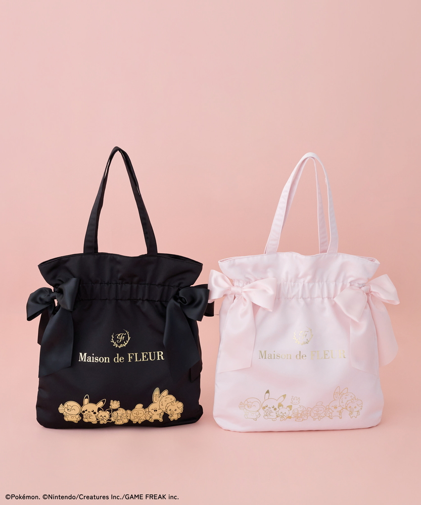 ポケモン ダブルリボントート（Pink/Black、各6900円）