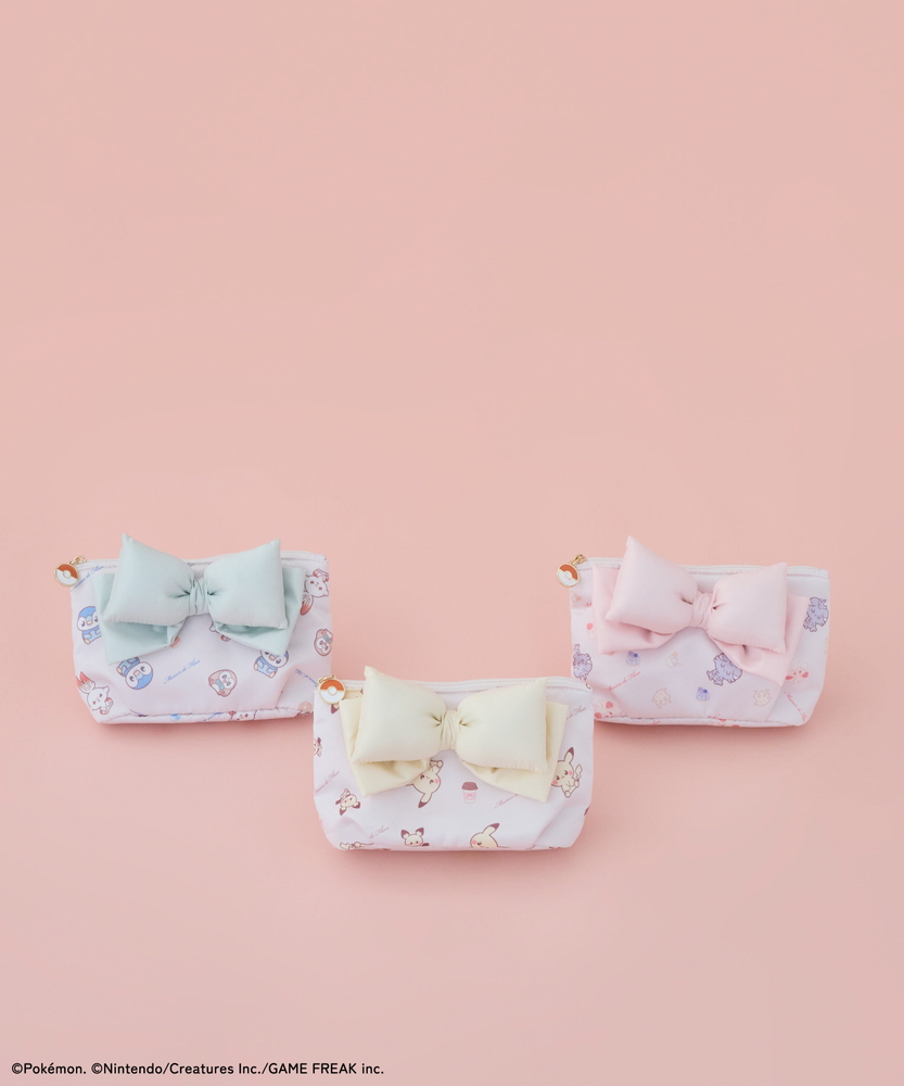 ポケモン プリントポーチ（Pink/Light Yellow/Green、各4200円）