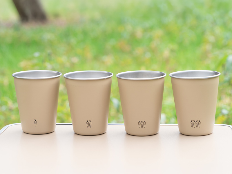 4個セットのスタッキングカップ「ヨッツスタック・ウサカップ」