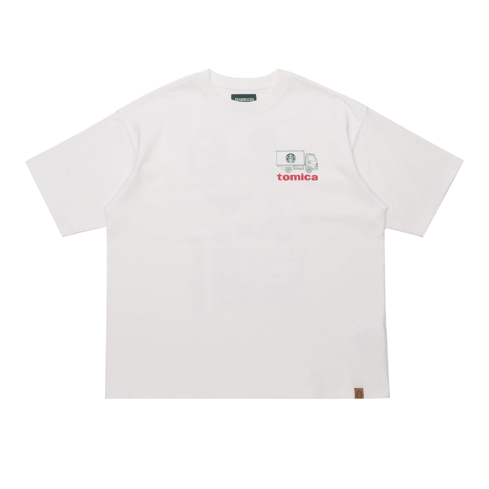 STARBUCKS STAND by BEAMS トミカ トラックプリントTシャツ A（ホワイト）