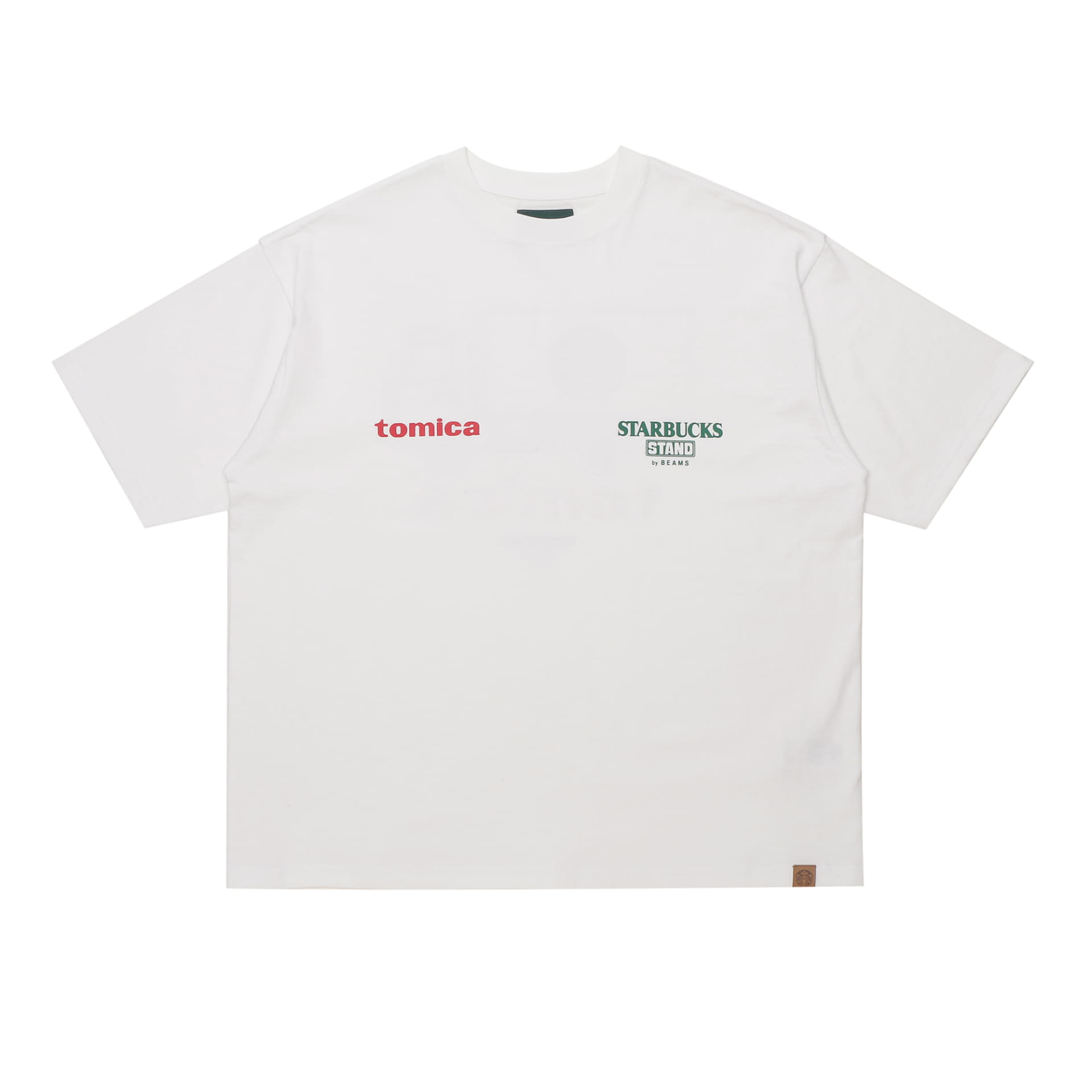 STARBUCKS STAND by BEAMS トミカ トラックプリントTシャツ B（ホワイト）