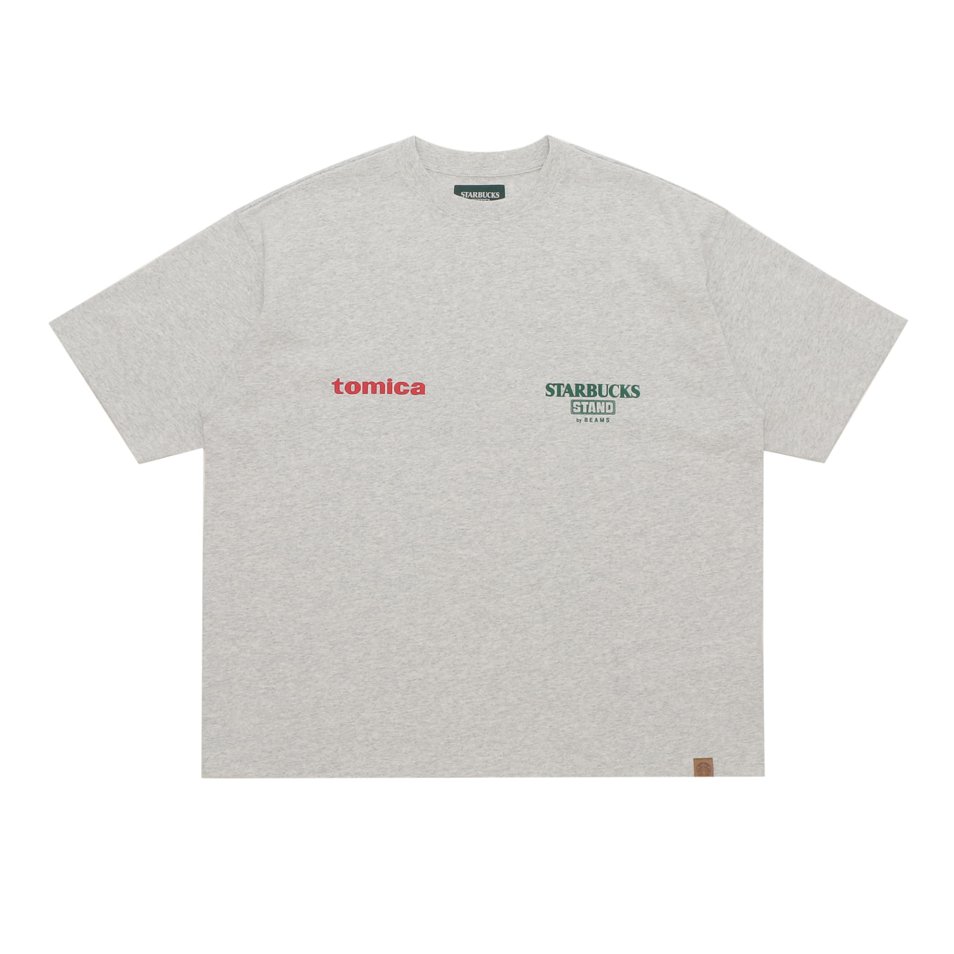 STARBUCKS STAND by BEAMS トミカ トラックプリントTシャツ B（アッシュグレイ）