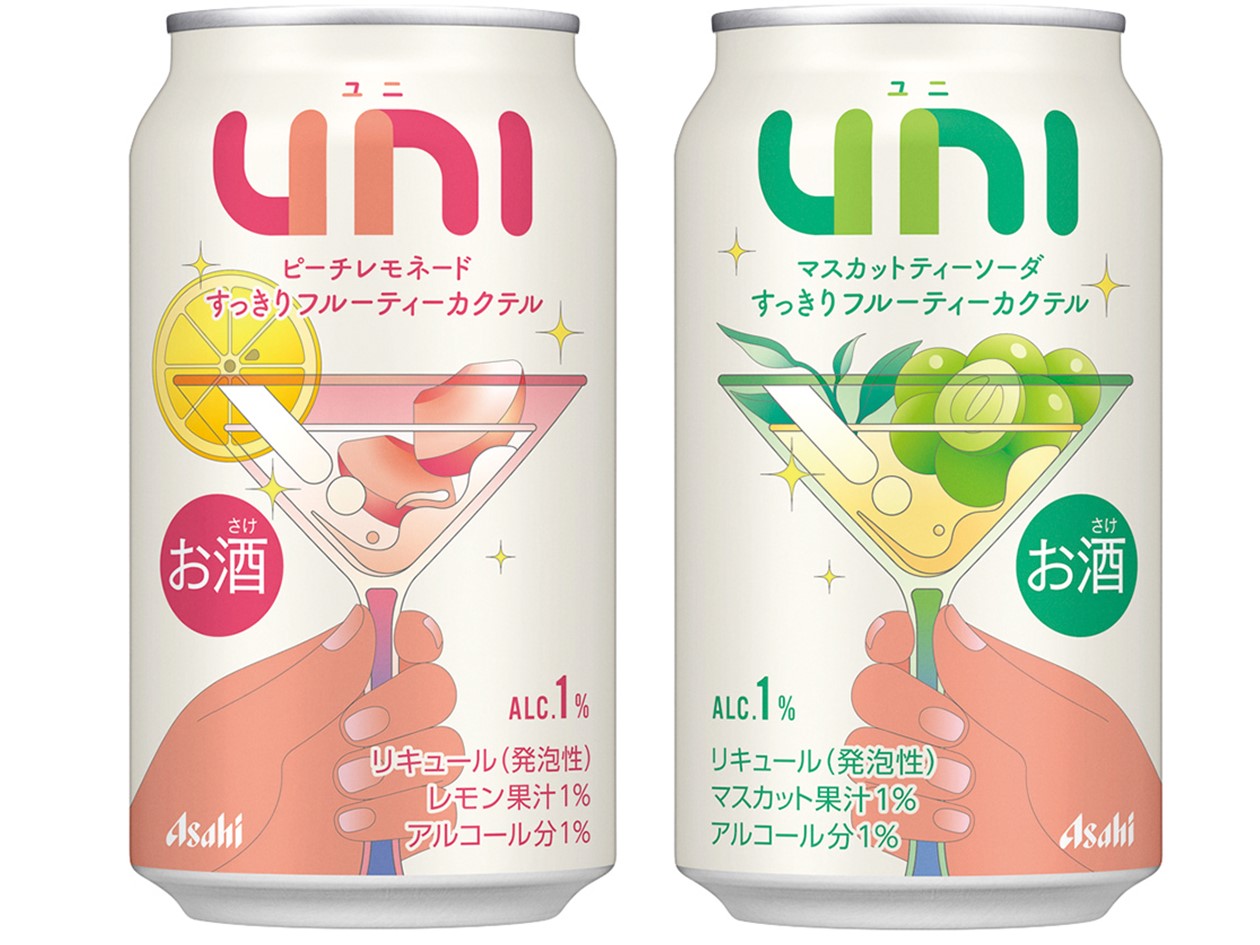 「アサヒビール UNI（ピーチレモネード／マスカットティーソーダ）＜イオン限定＞」各種140.80円