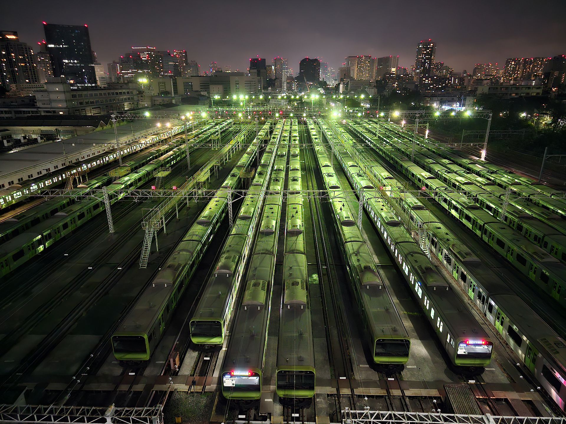 早朝や深夜には山手線が数多く留置されるているので見ごたえがあるとのこと（写真提供：JR東日本）