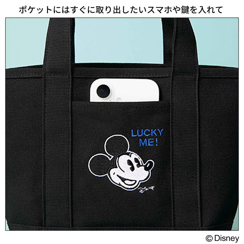 シンゾーンのミッキーマウス刺繍入りトートバッグ。2025年12月号で人気を集めた付録がアップデートして再登場