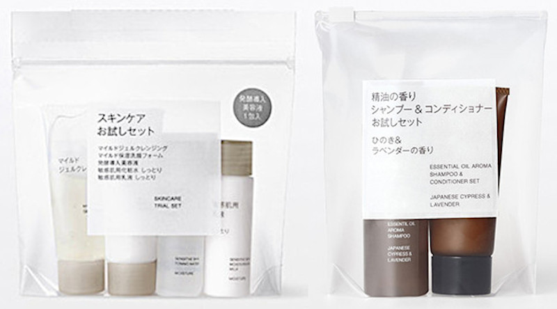 ローソン限定で無印良品のスキンケア・ヘアケアお試しセットが登場