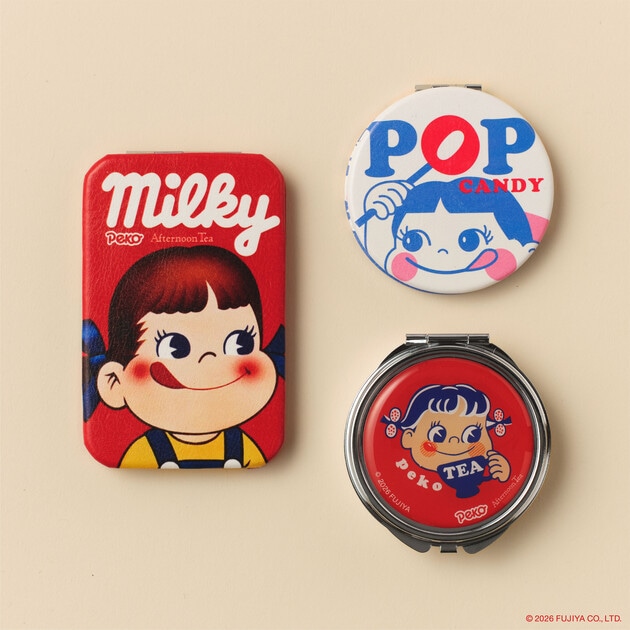 折りたたみミラー（1100円）、ミニミラー（770円）、ミラー付き小物入れ（1320円）