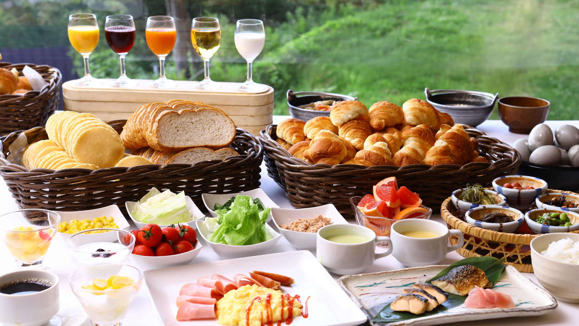 健康にこだわる朝食ビュッフェ