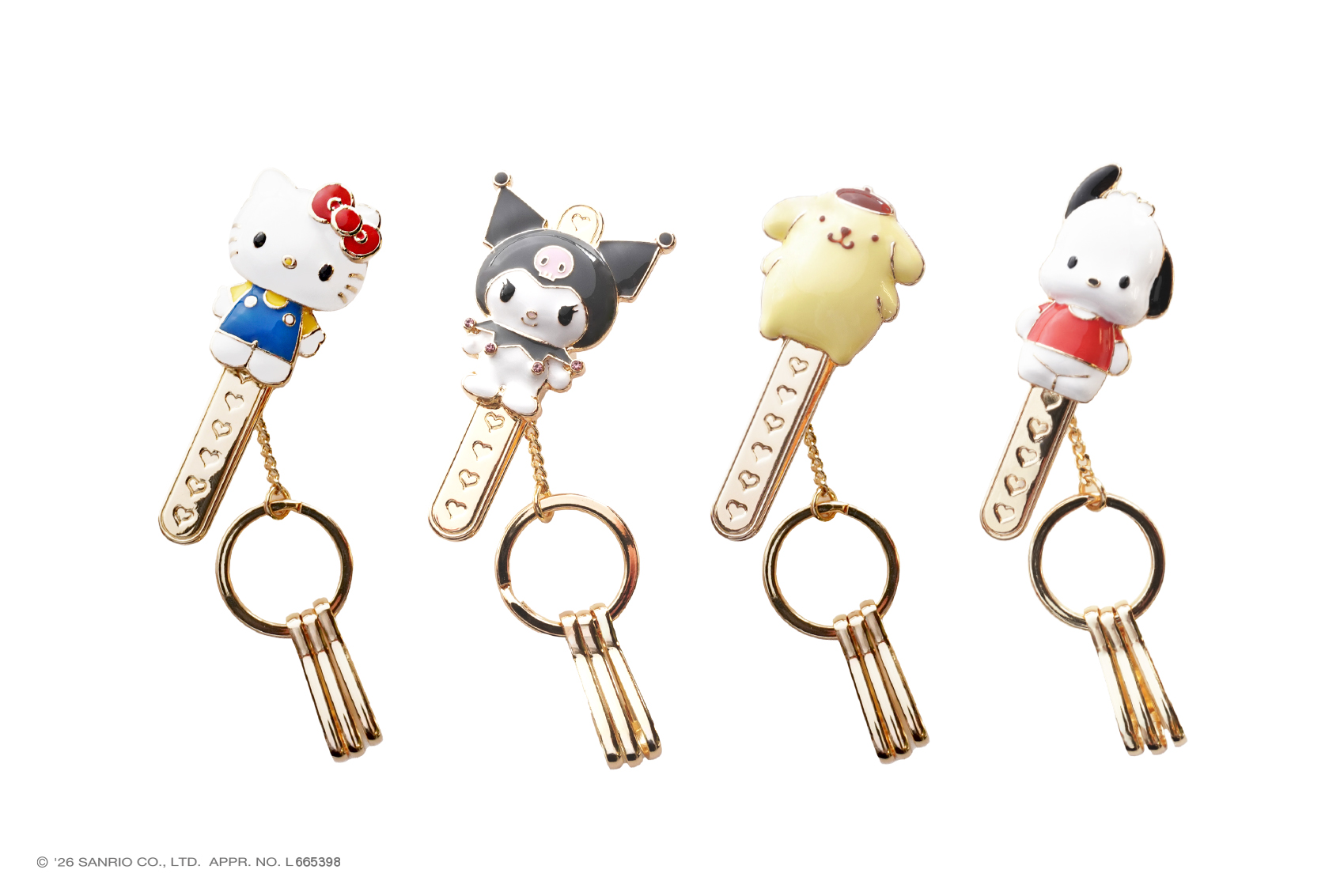 ぬいぐるみのように愛らしい立体感。第1弾ではハローキティ、クロミ、ポムポムプリン、ポチャッコをラインアップ