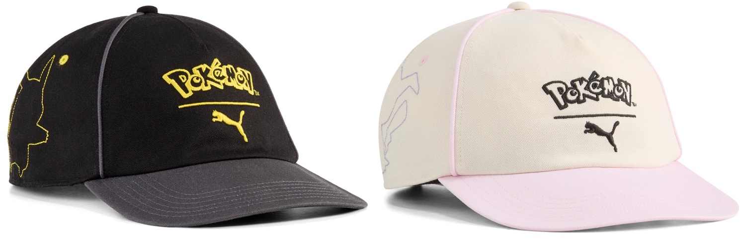 「PUMA × Pokémon ダッドキャップ」（各6930円）